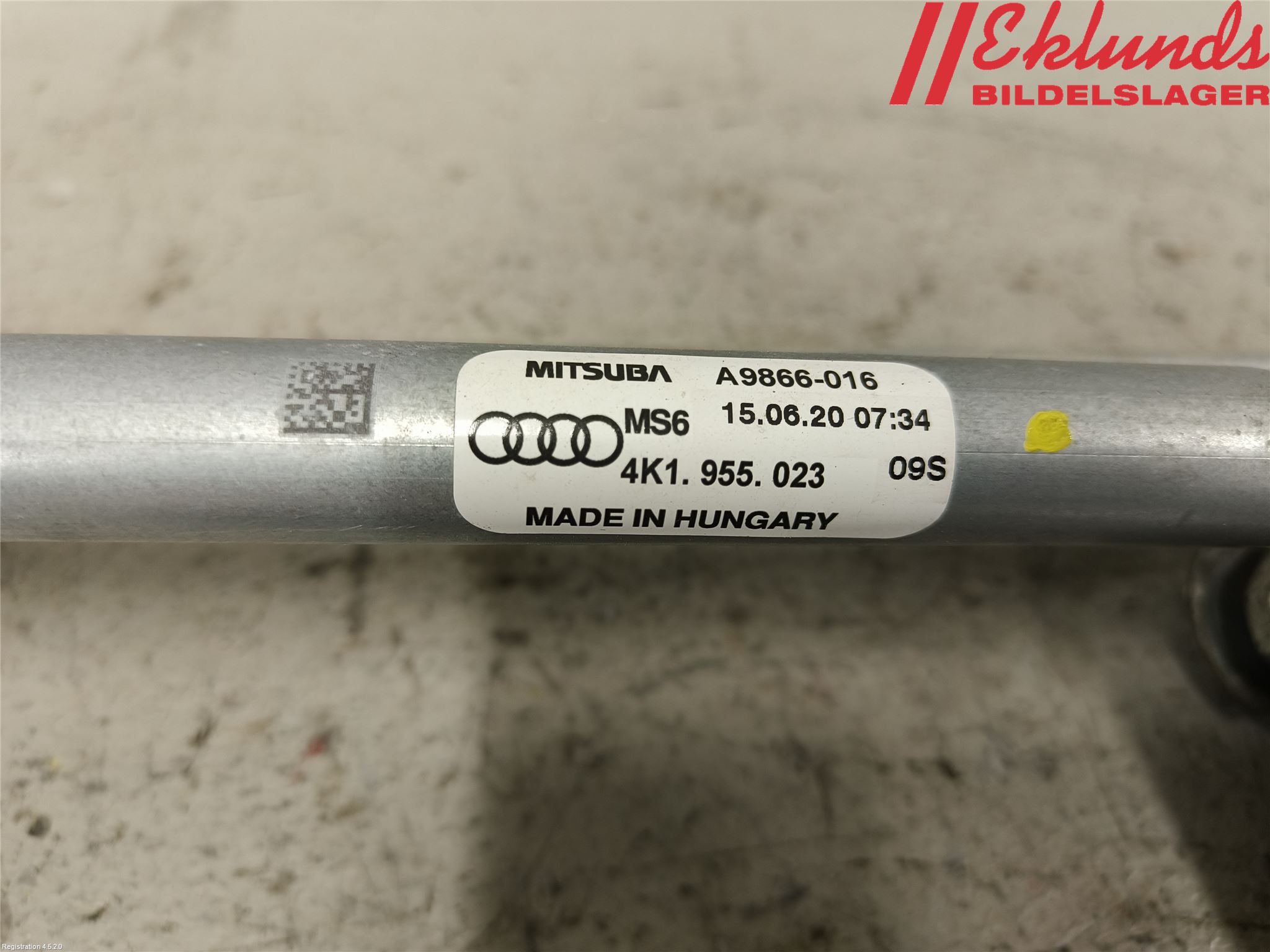 Audi A6 F2/C8 19- Torkarmekanism Vindruta