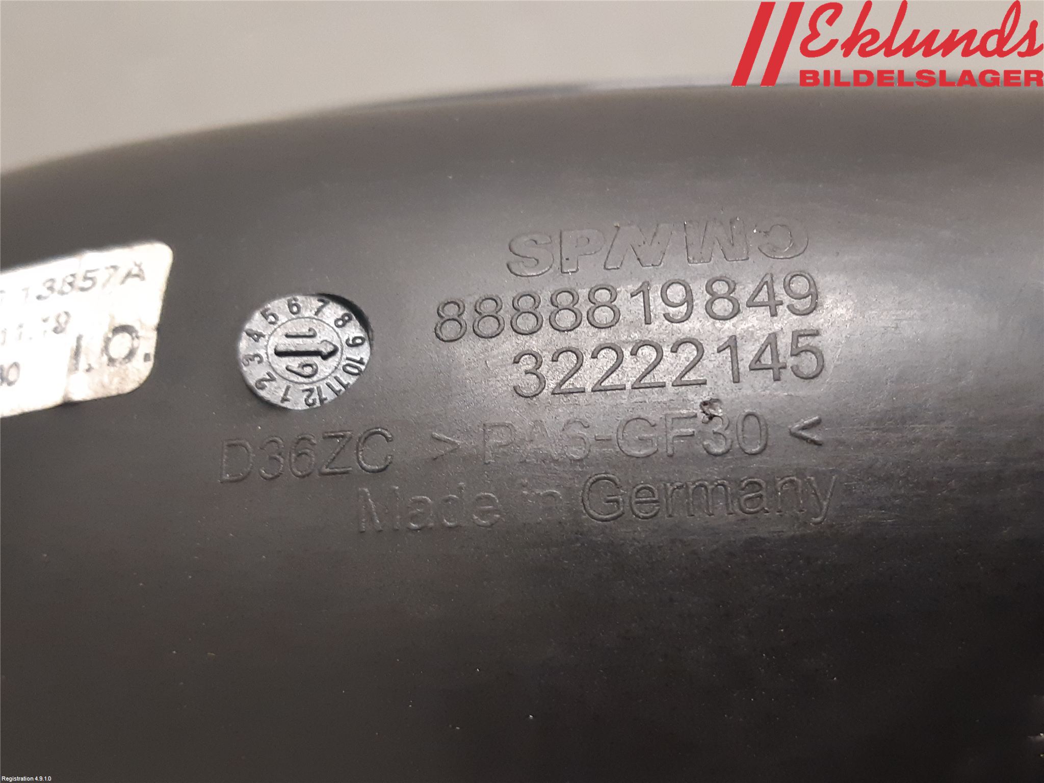 Volvo XC40/RECHARGE 18- Injgummibälg-Slang