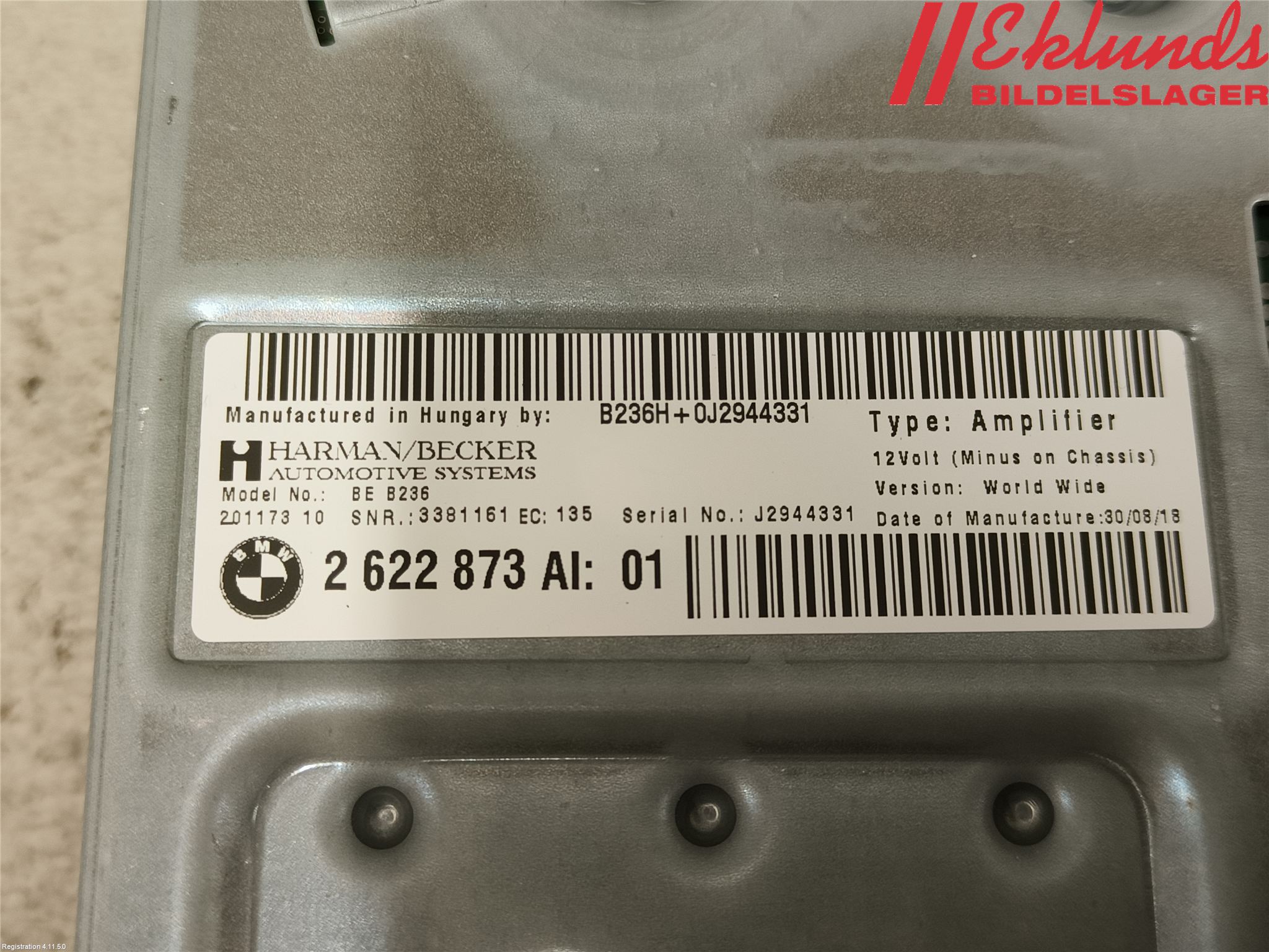 BMW 5 G30/G31/F90 17-23 Radio-Stereo Förstärkare