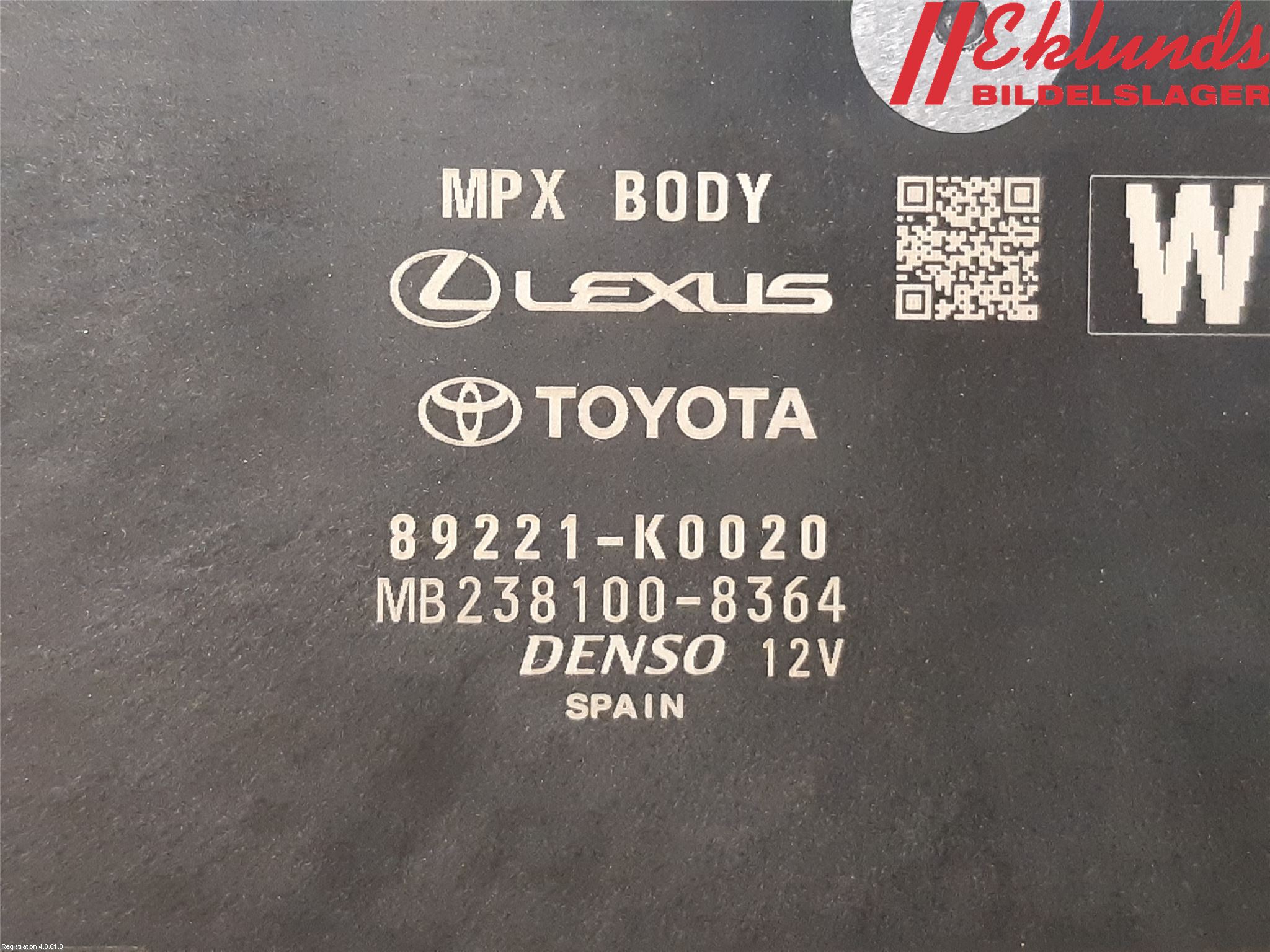 Toyota YARIS XP21 20- Styrenhet Övrigt