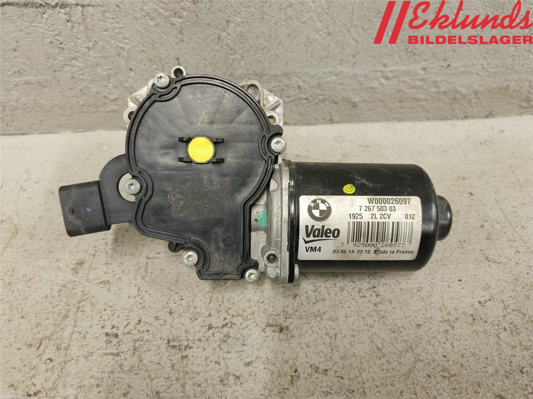 BMW 3 F30/F31/F80 12-19 Torkarmotor Vindruta