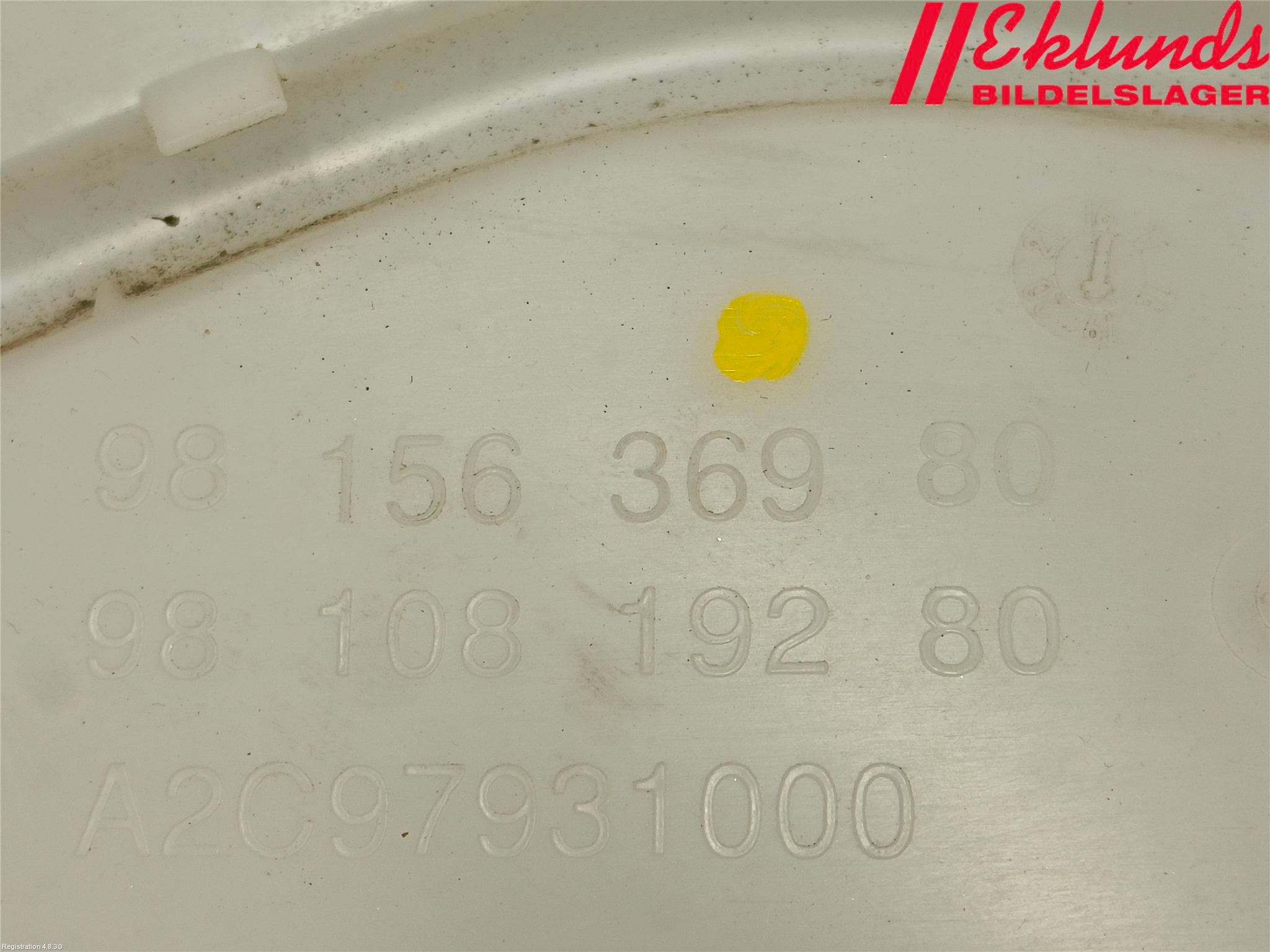 Peugeot 3008 17-24 Spolartank Vindruta