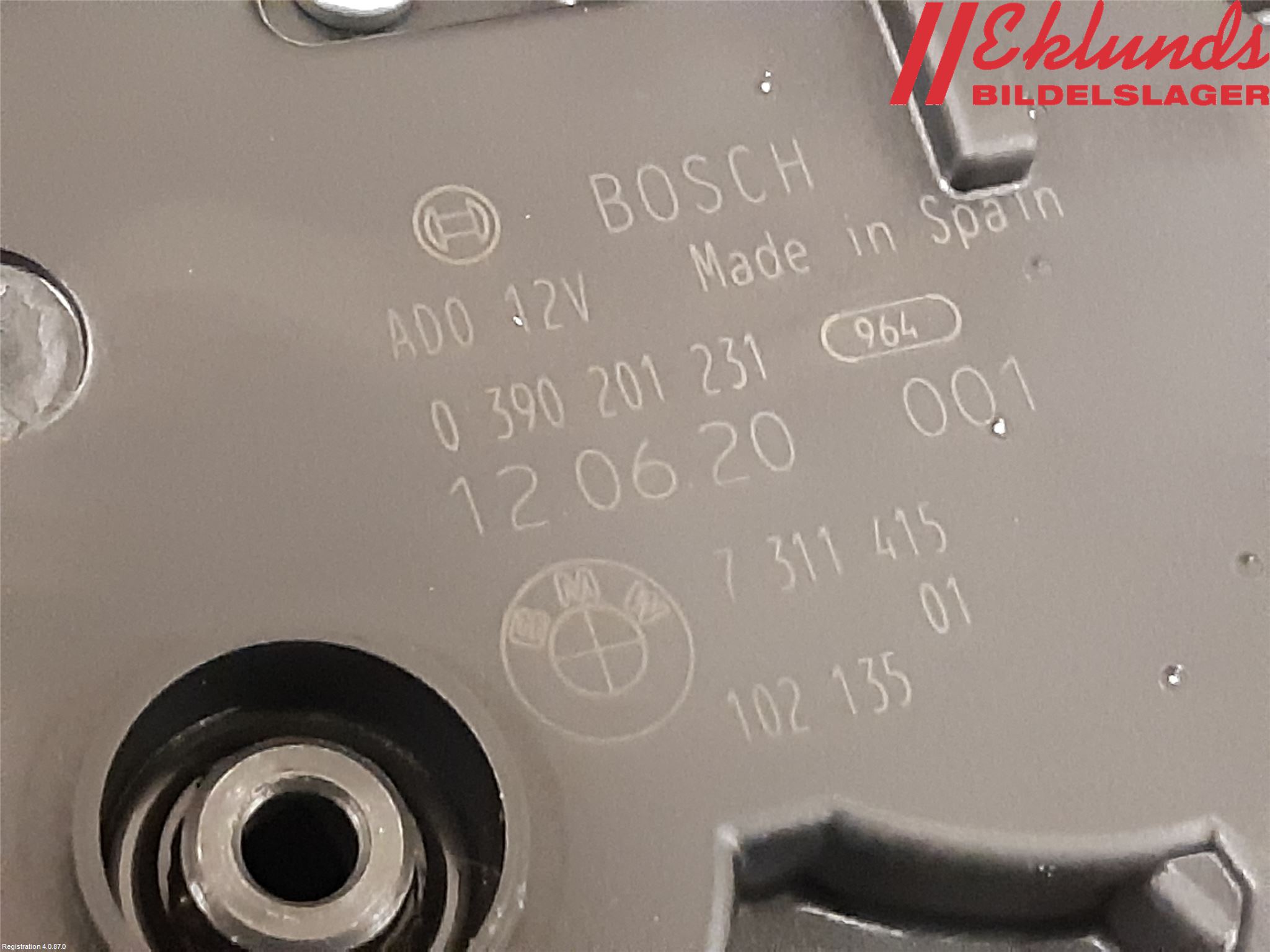 BMW 5 F10/F11/F18 09-17 Torkarmotor Baklucka