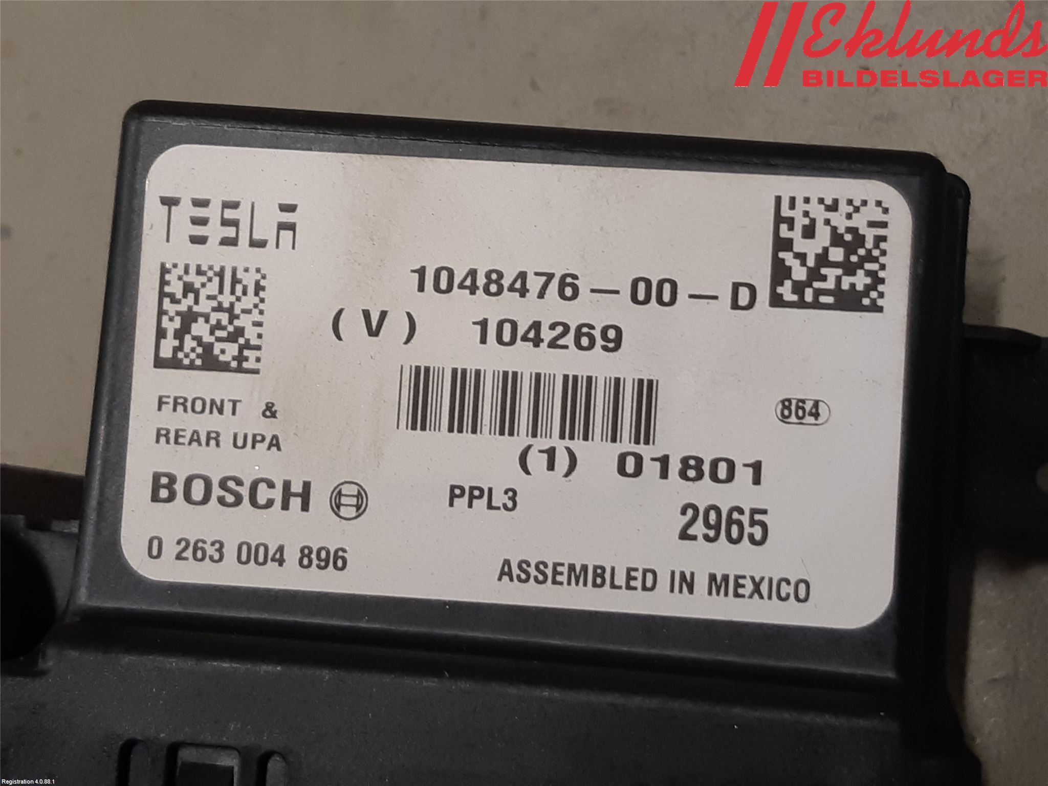 Tesla MODEL S 13- Styrenhet Parkeringshjälp