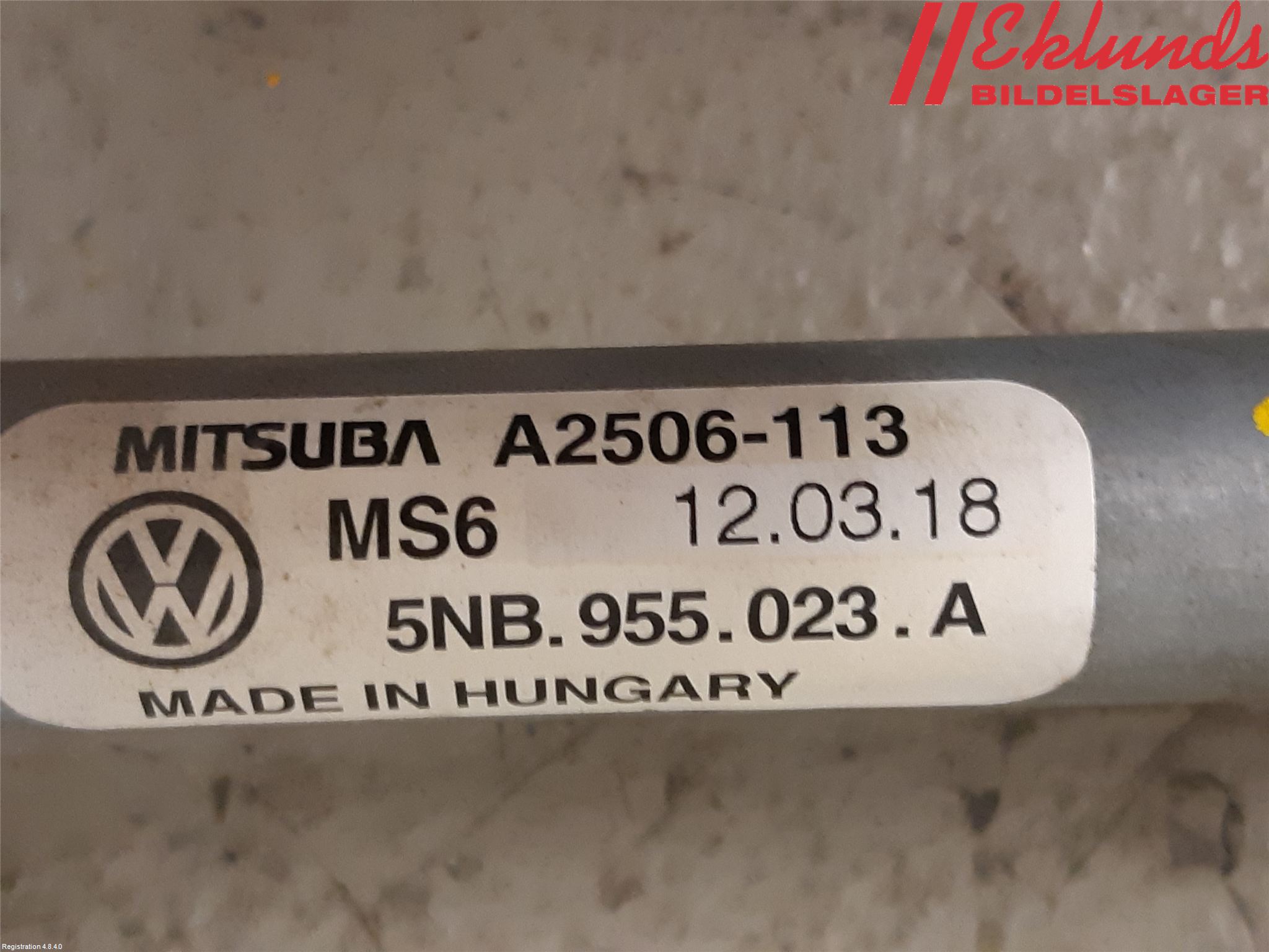 Volkswagen VW TIGUAN 16-24 Torkarmekanism Vindruta