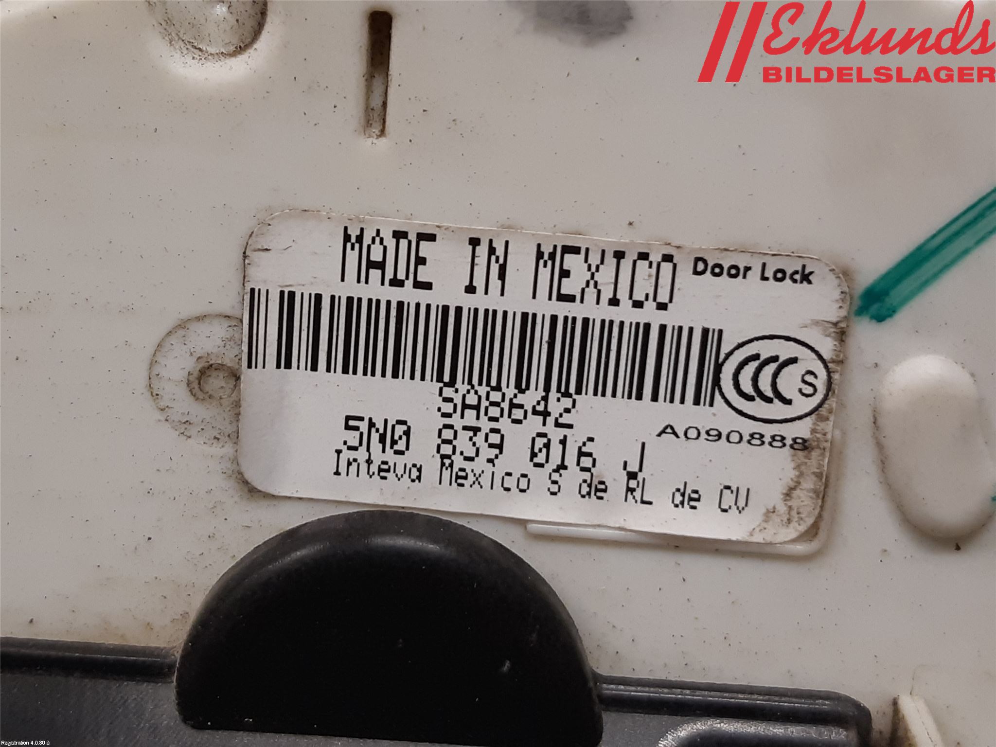 Volkswagen VW AMAROK 2H 10-22 Låskista-Dörrlås