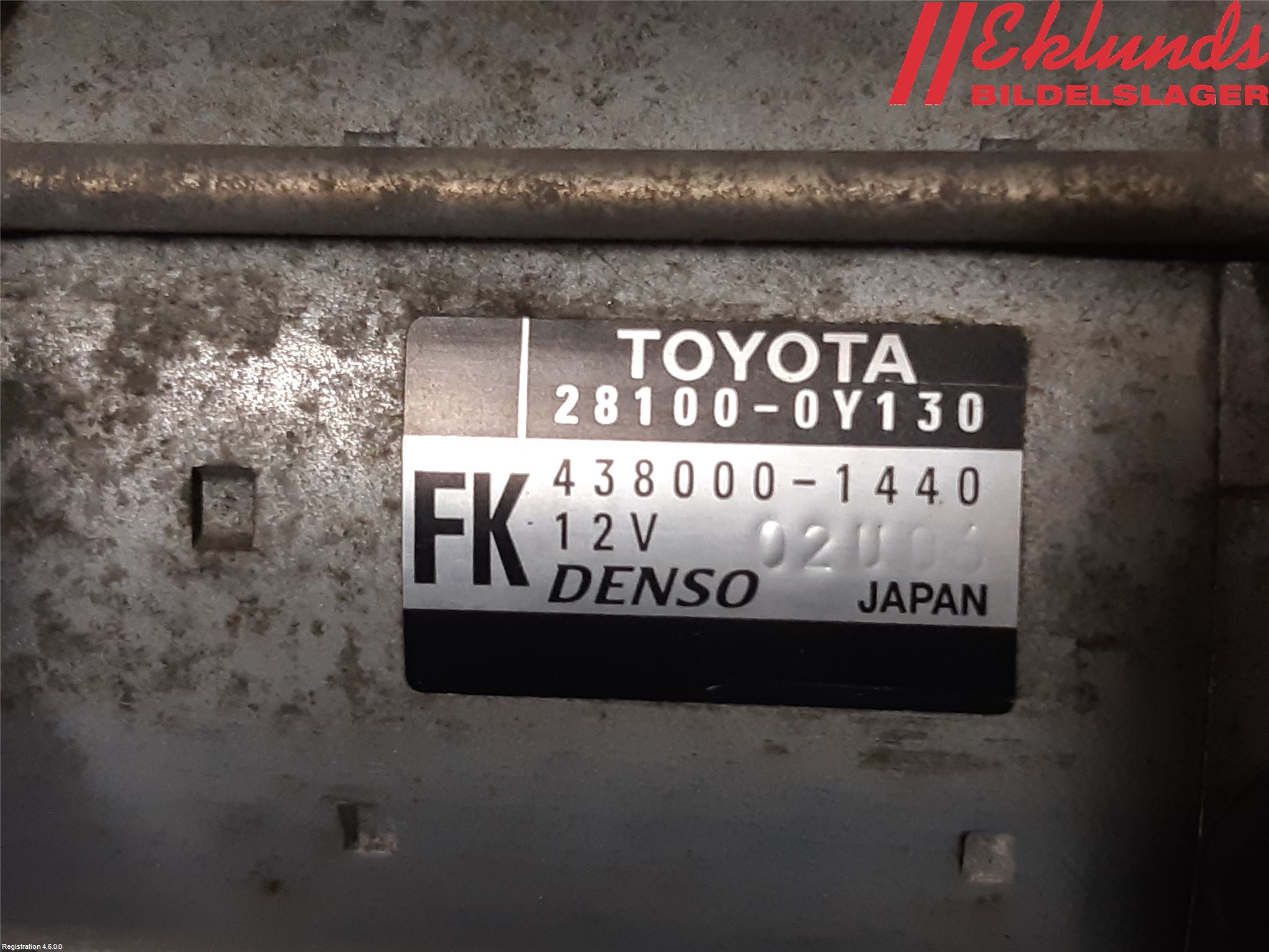 Toyota YARIS XP130 15-20 Startmotor
