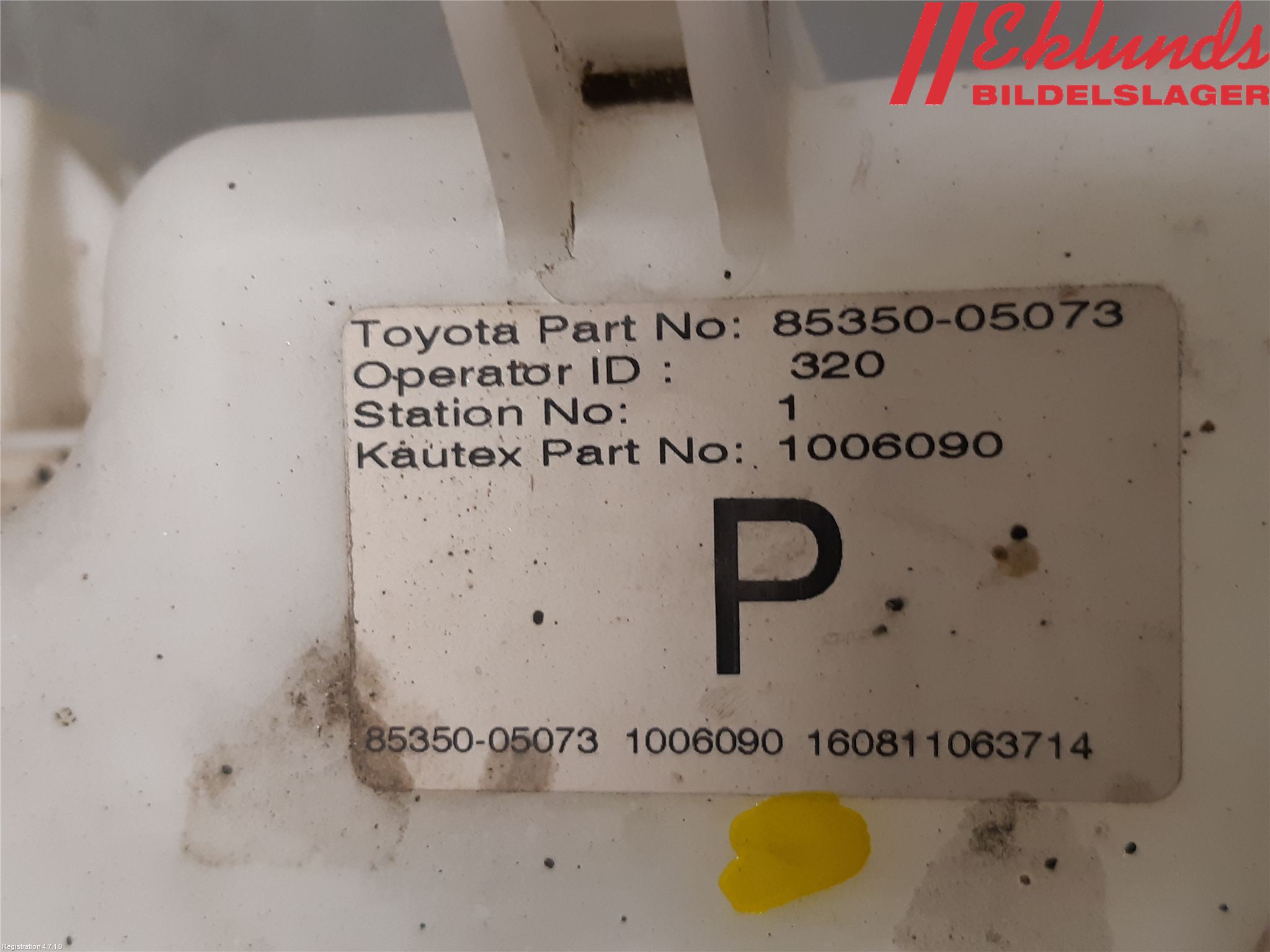 Toyota AVENSIS 09-15 Spolartank Vindruta-Strål