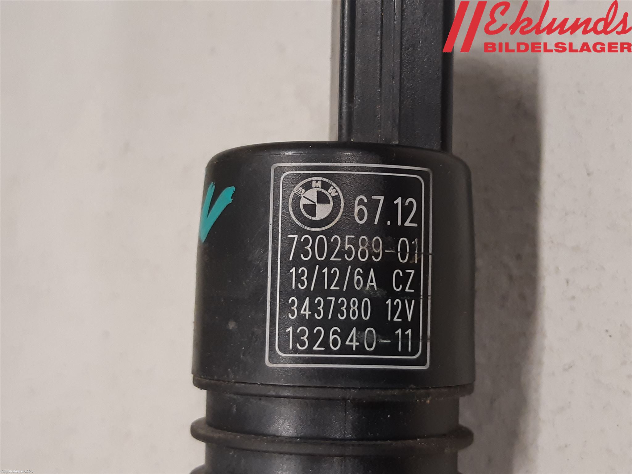 BMW 3 F30/F31/F80 12-19 Spolarpump Vindruta