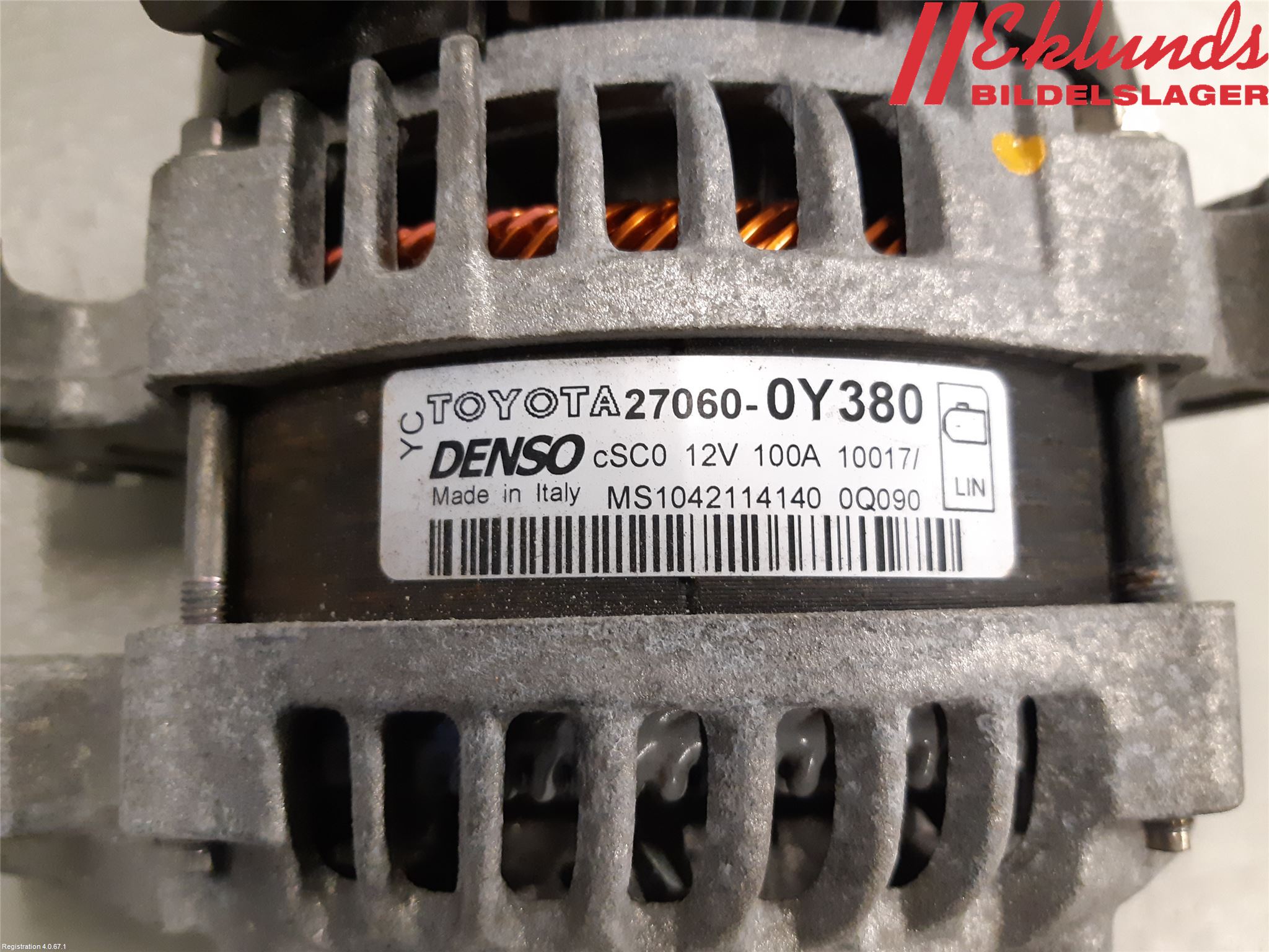 Toyota YARIS XP130 15-20 Generator