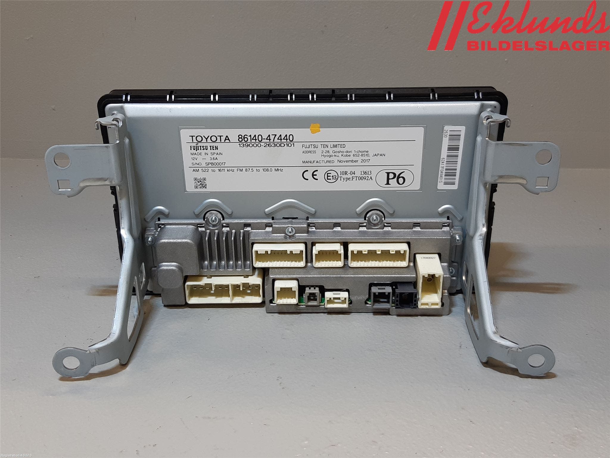 Toyota PRIUS (ZVW50) 16-21 Cd Radio - Multimediapanel