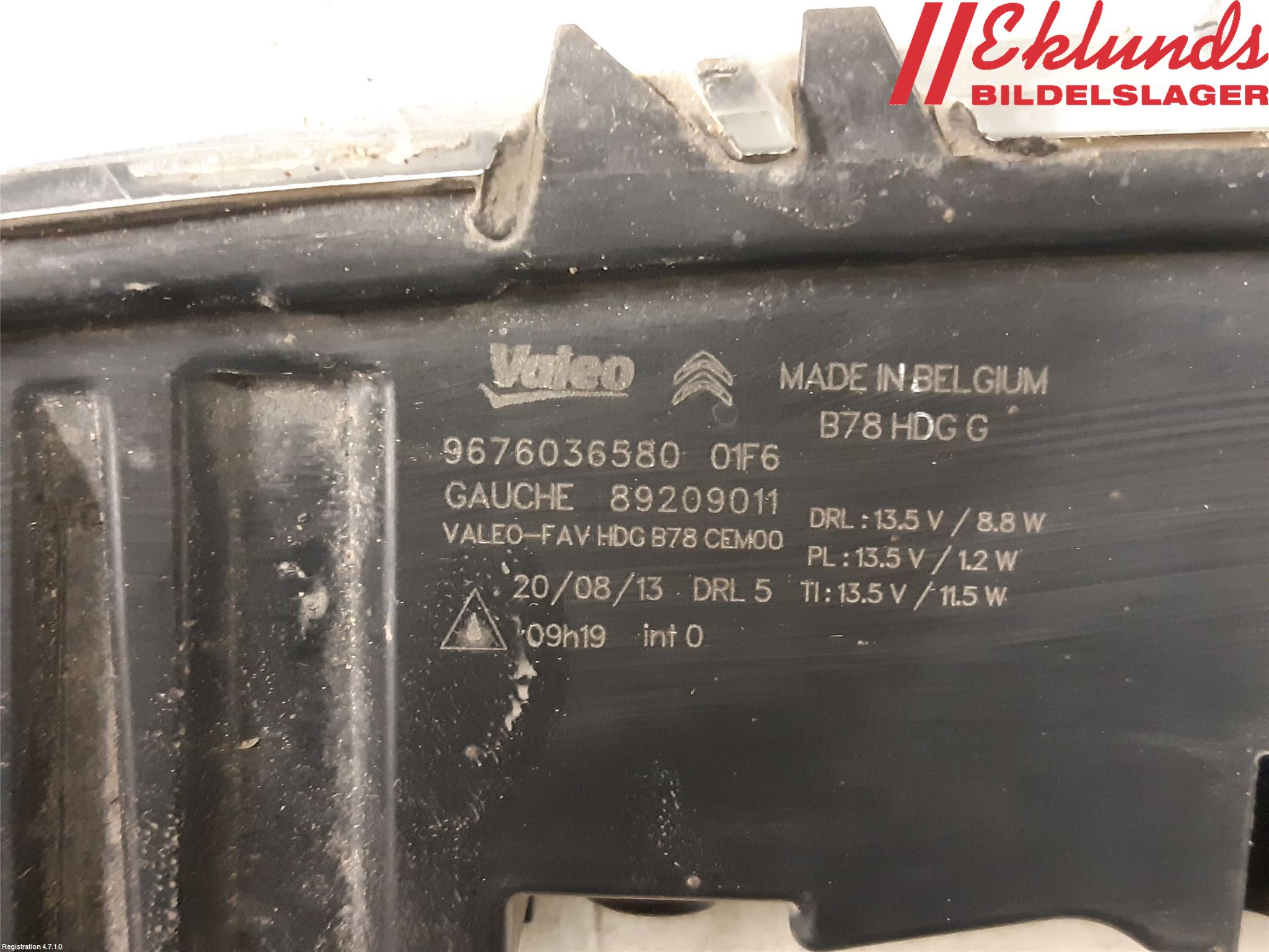 Citroen C4 PICASSO 14-18 Positionsljus Fram Vä