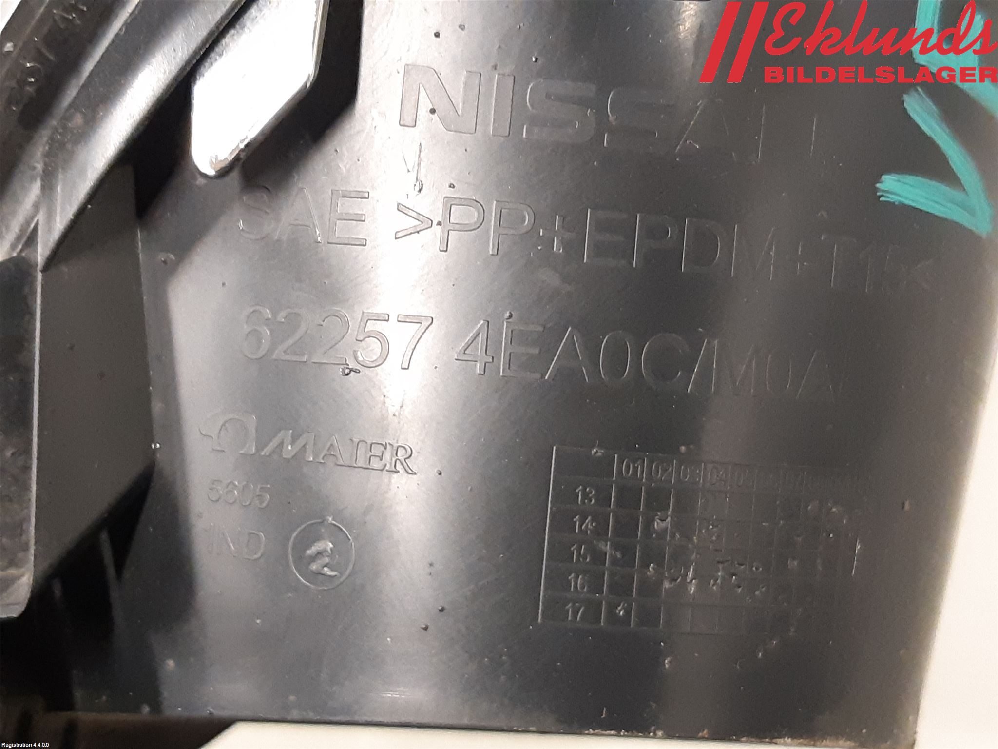 Nissan QASHQAI 14-17 Dimljussarg Fram