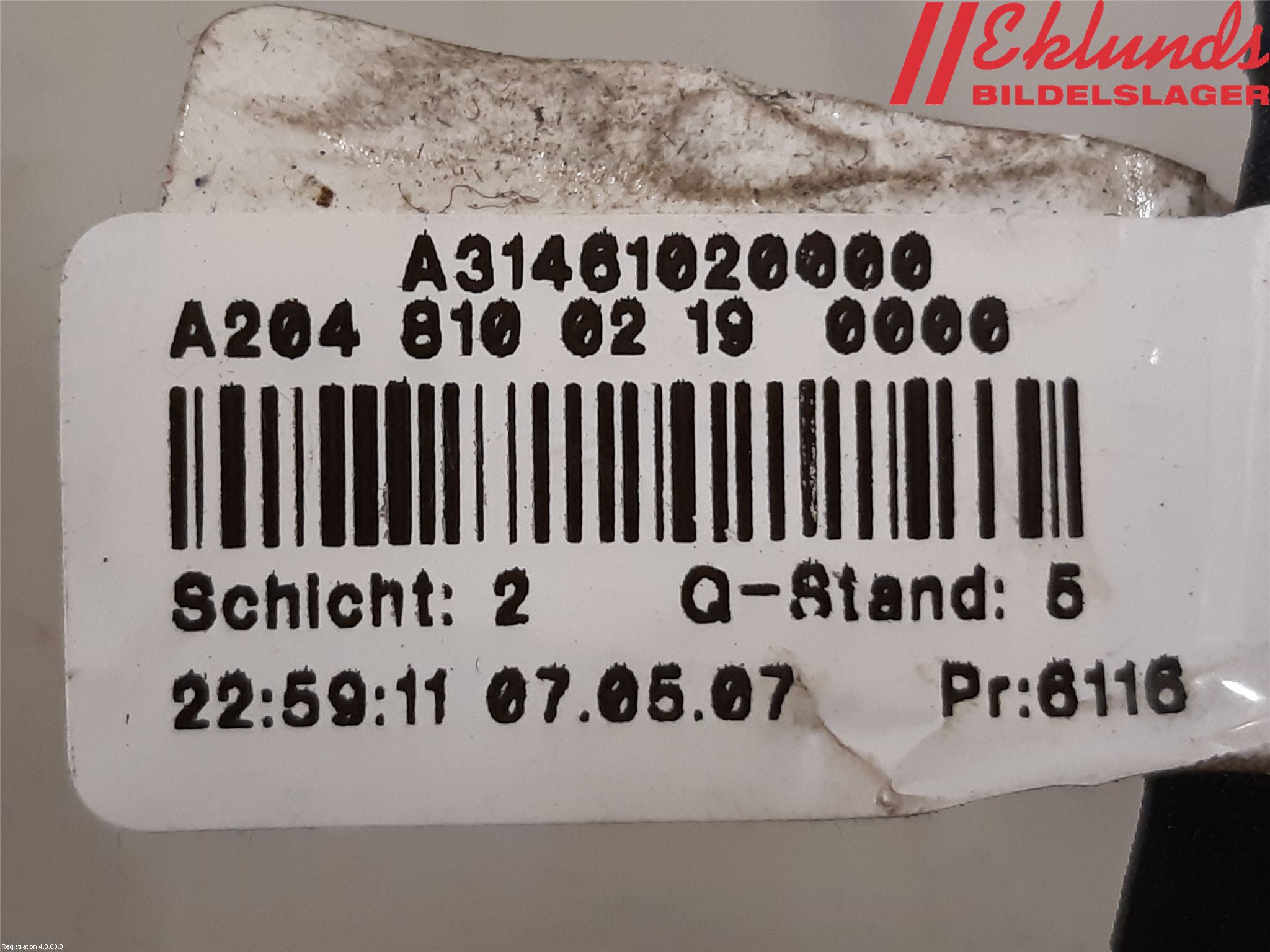 Mercedes-Benz MB C-KLASS (W204) 07-15 Spegel Yttre El Hö