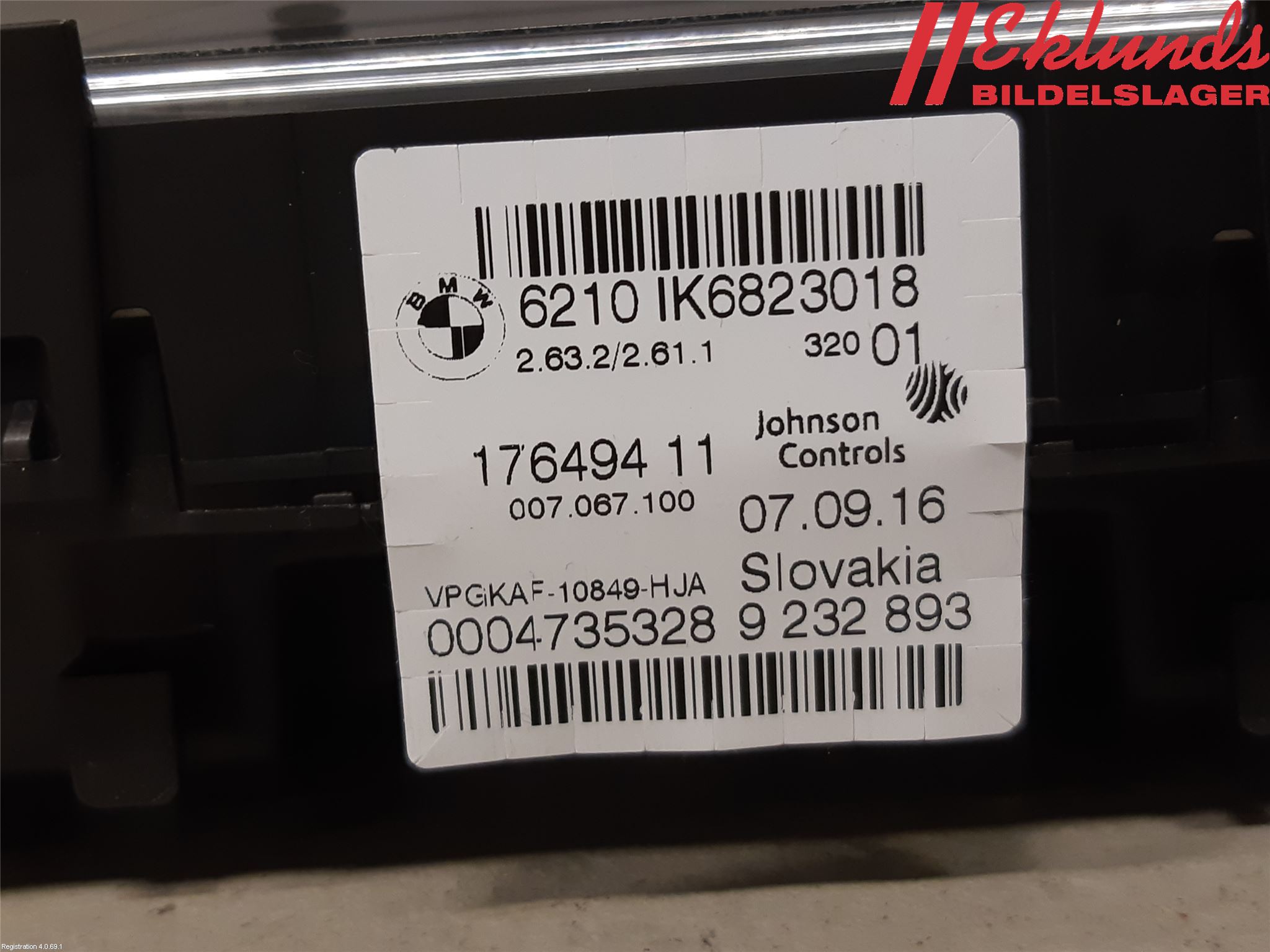 BMW 3 F30/F31/F80 12-19 Instrument Komb