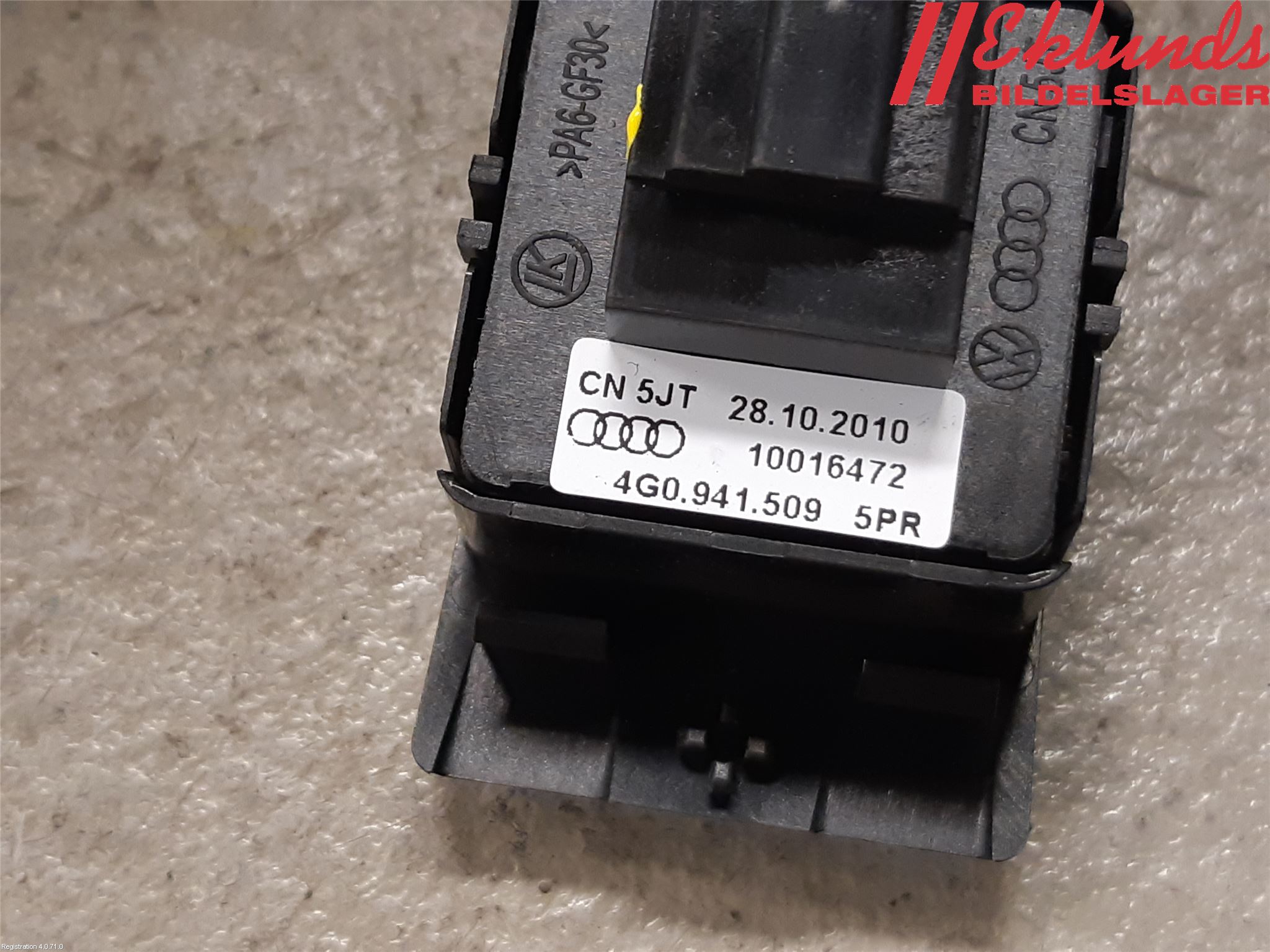 Audi A7/S7 4G 11-17 Strömställare Varnings