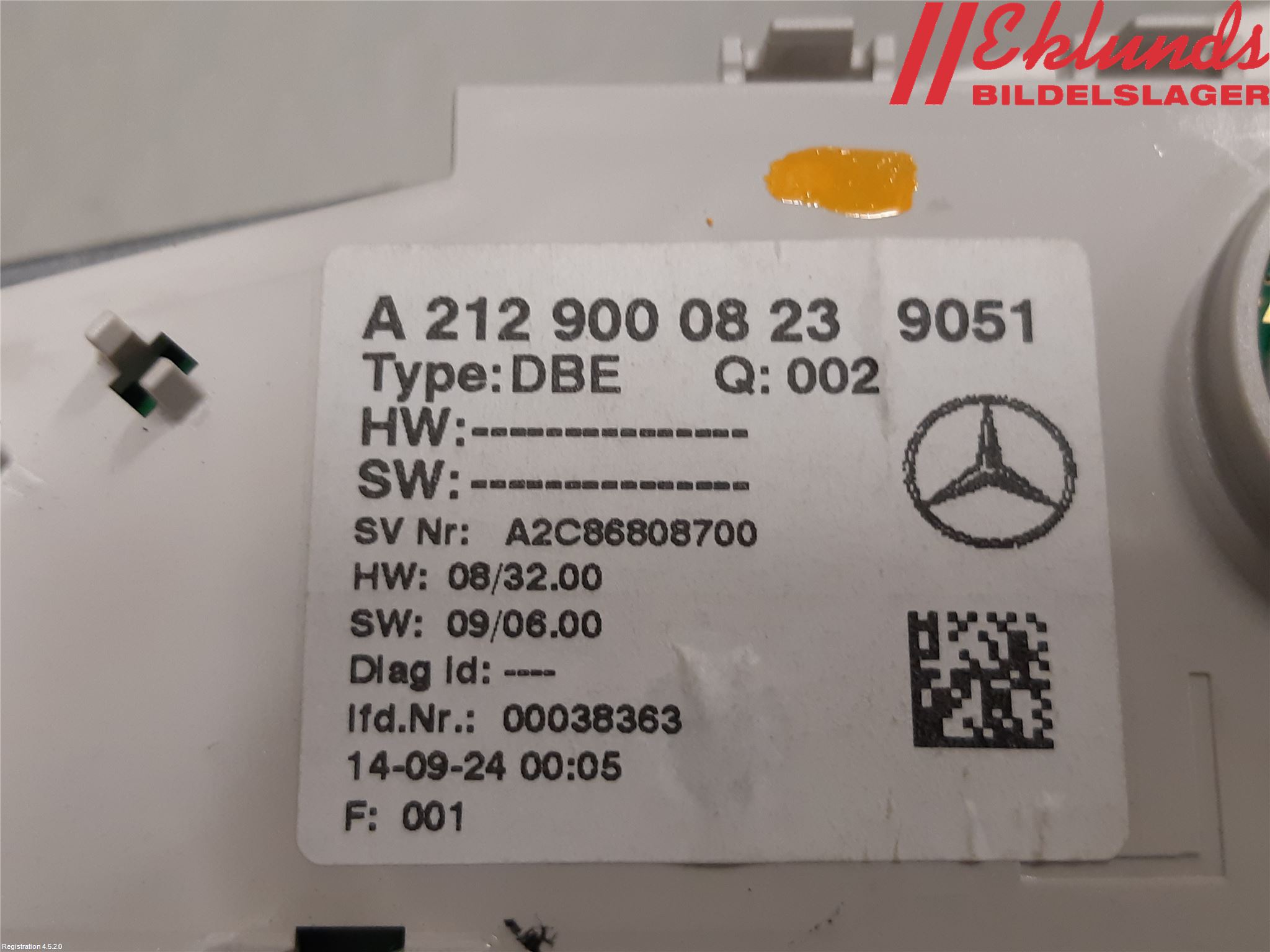 Mercedes-Benz MB E-KLASS (W212) 09-16 Innerbelysning