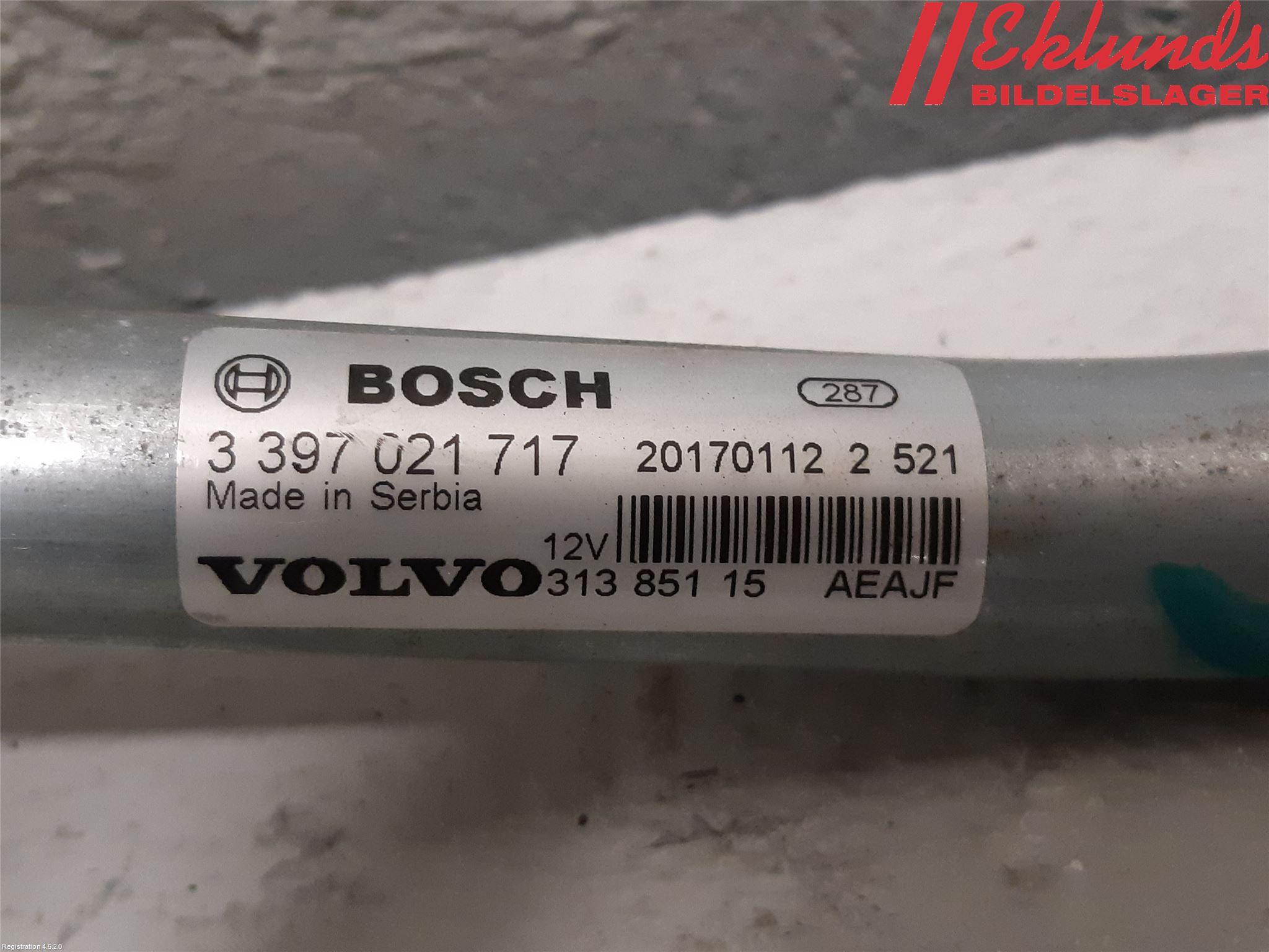 Volvo V90 17->> Torkarmekanism Vindruta