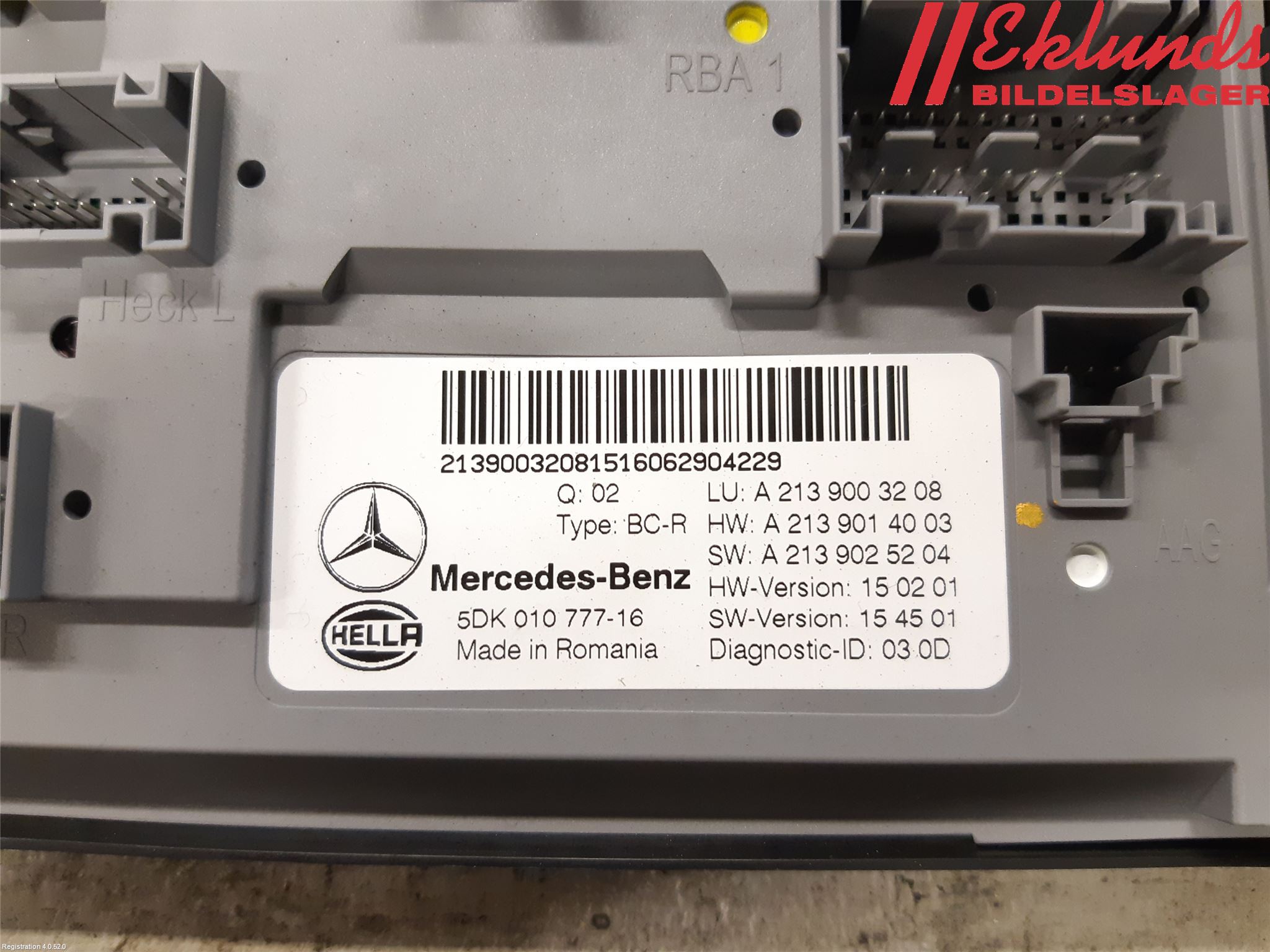 Mercedes-Benz MB E-KLASS (W213) 16-23 Säkringsdosa-Elcentral