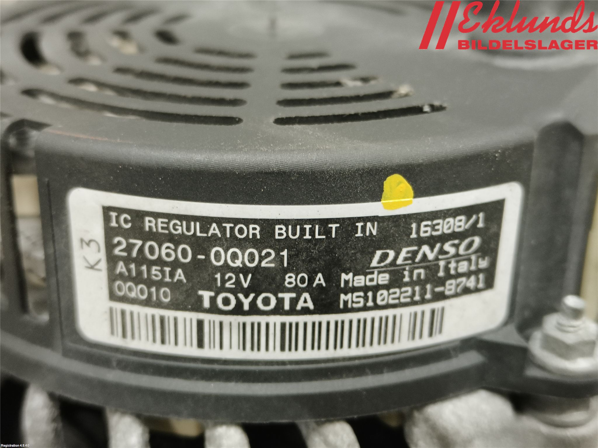 Toyota AYGO 06-14 Generator