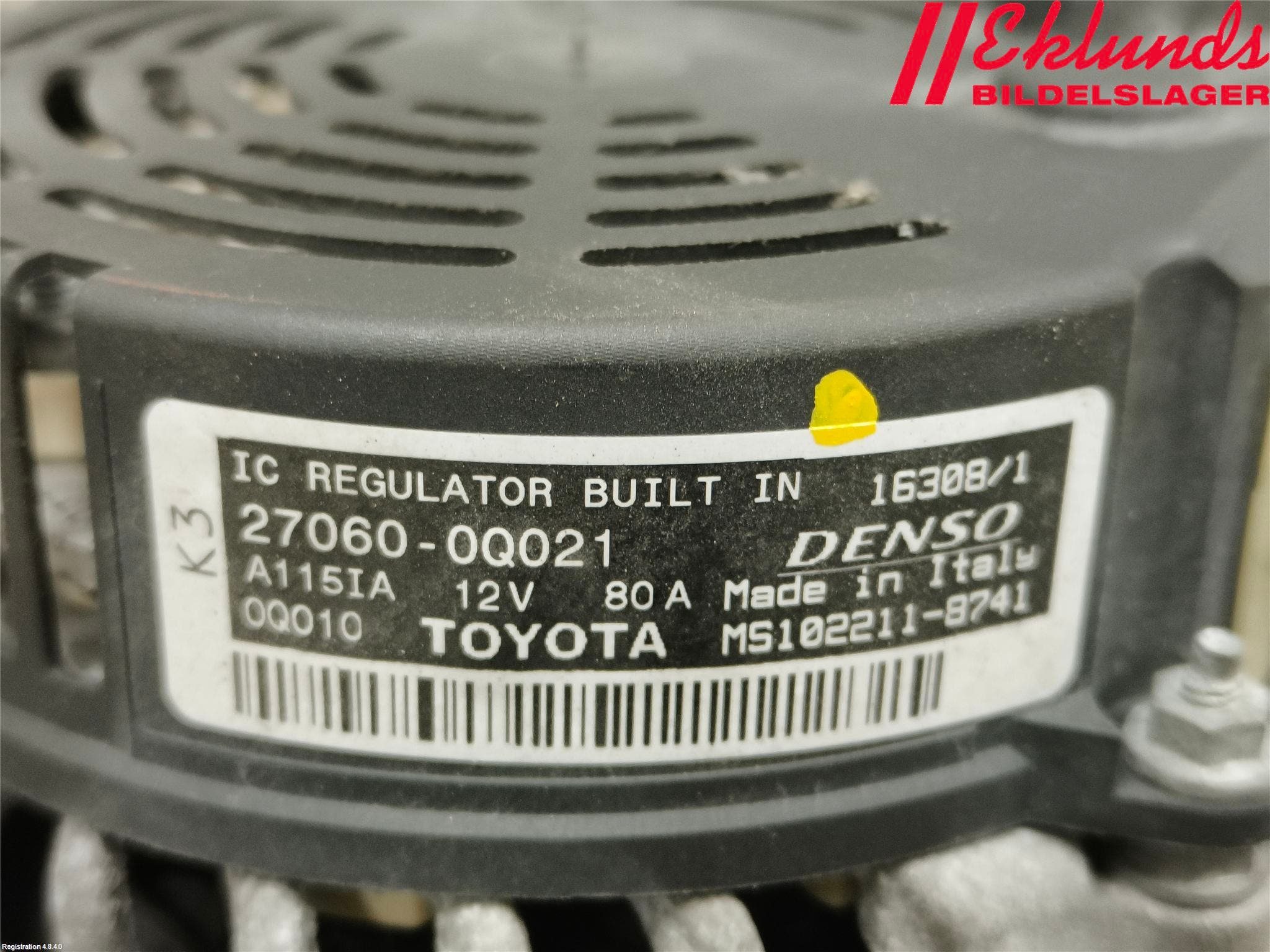 Toyota AYGO 06-14 Generator