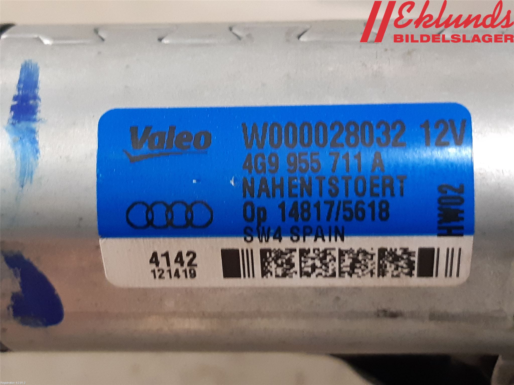 Audi A6/S6 4G 11-18 Torkarmotor Baklucka