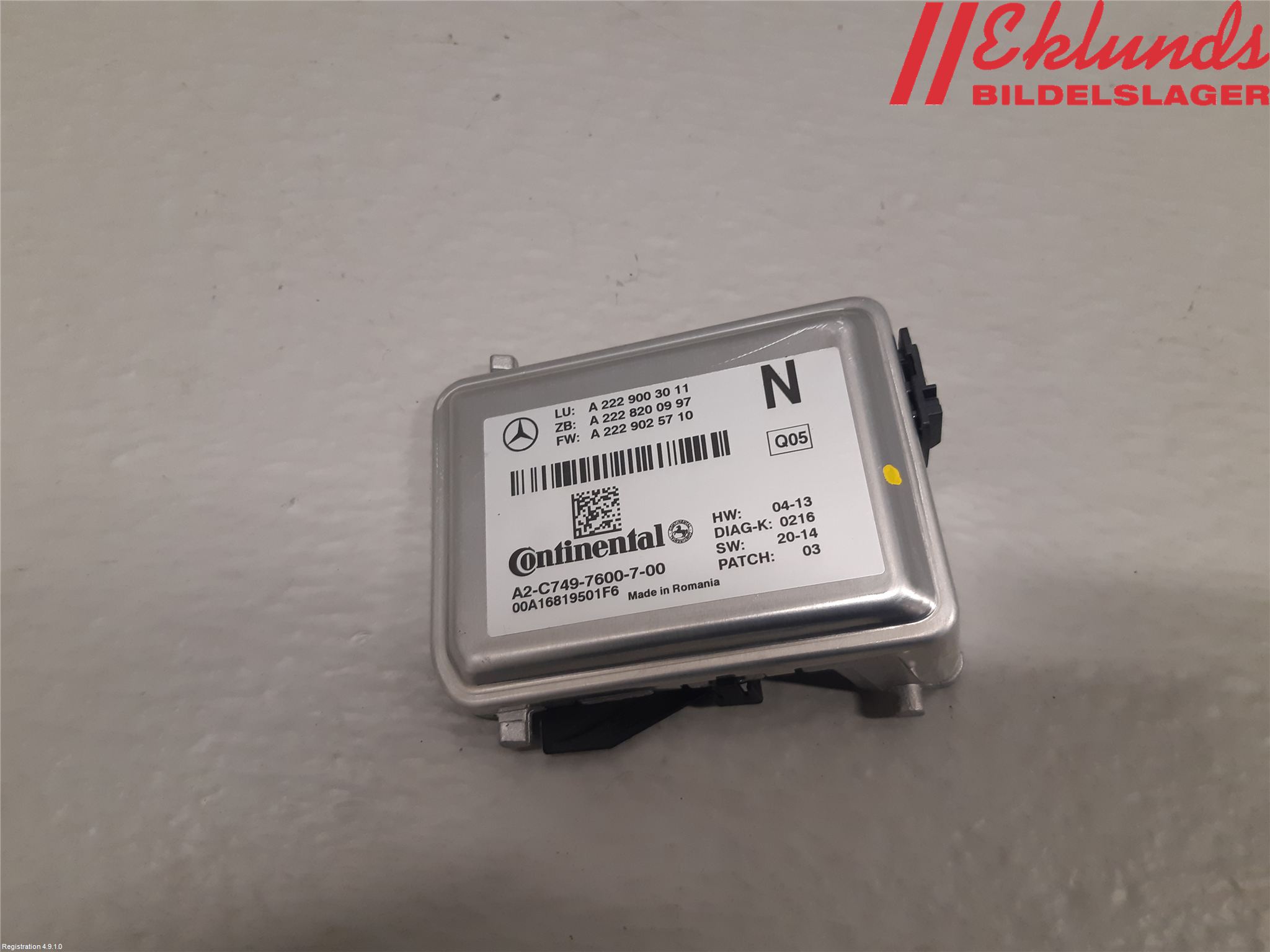 Mercedes-Benz MB C-KLASS (W205) 14-21 Sensor Aktivt Kollisionsskydd