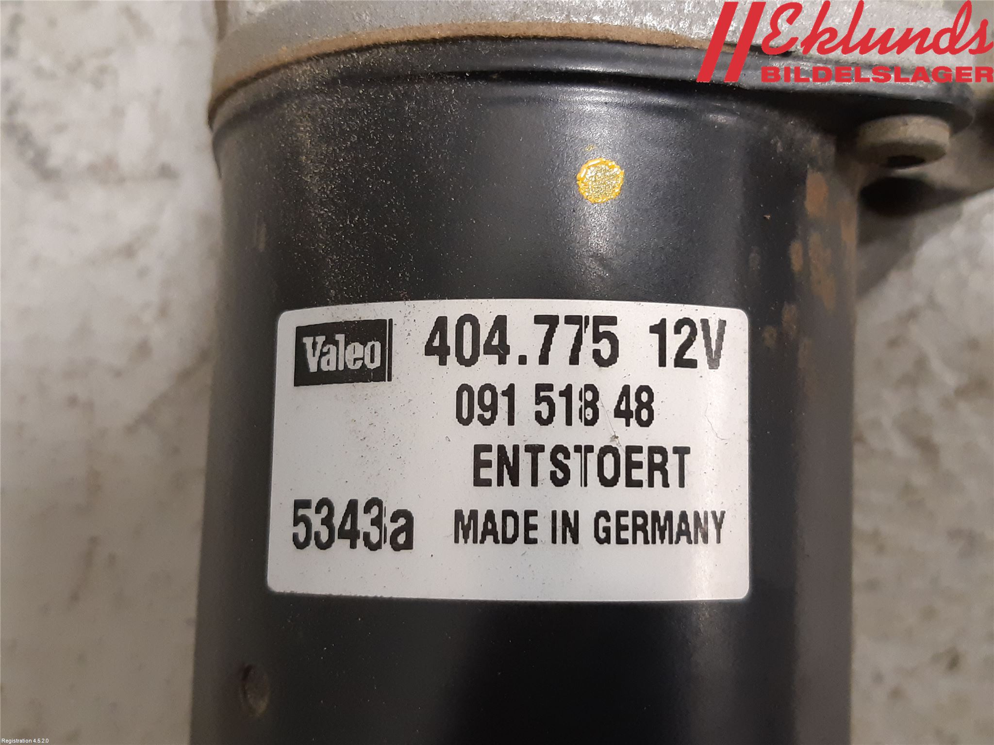 Volvo S60 01-04 Torkarmotor Vindruta