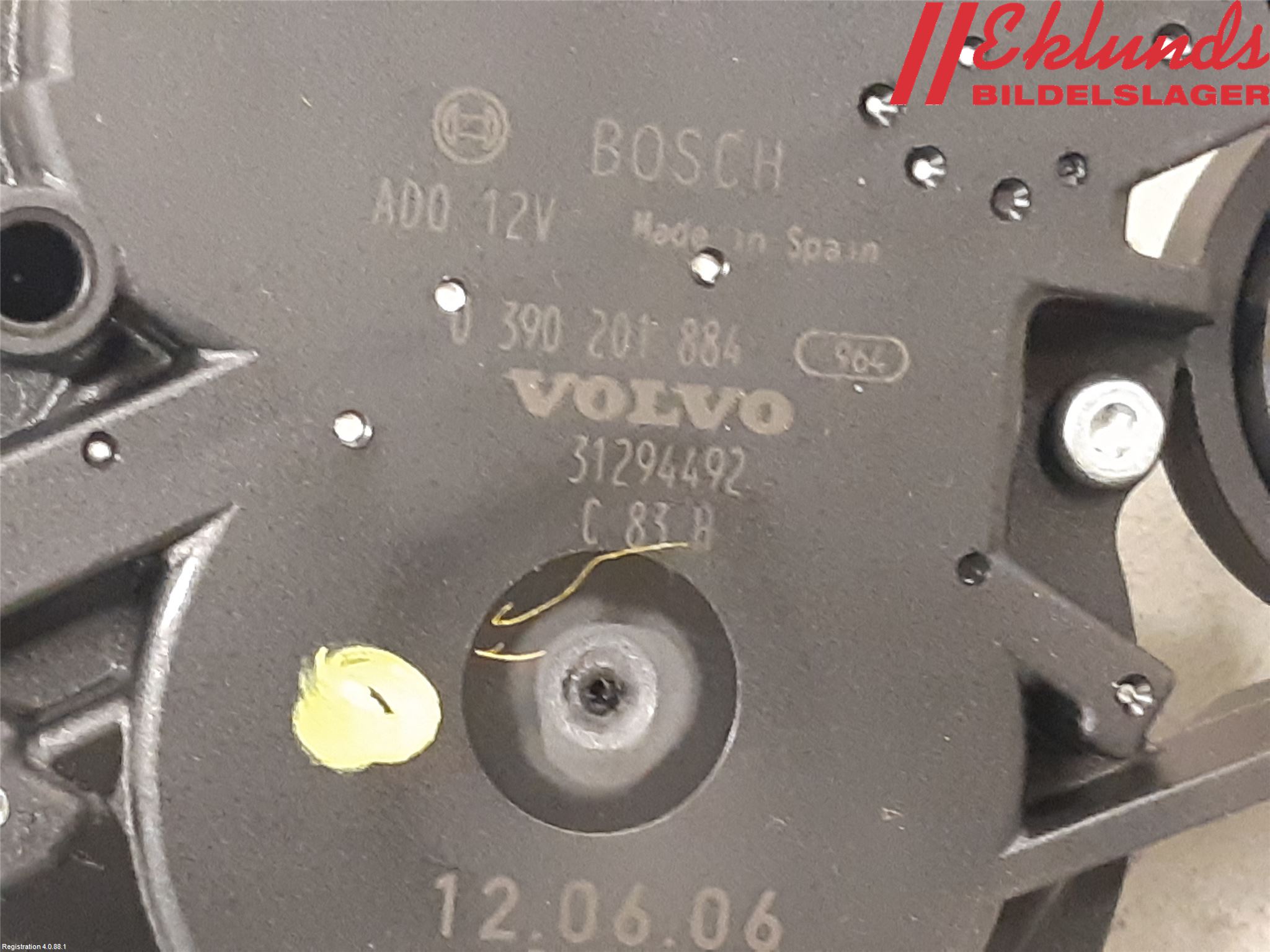 Volvo V40 12-19 Torkarmotor Baklucka