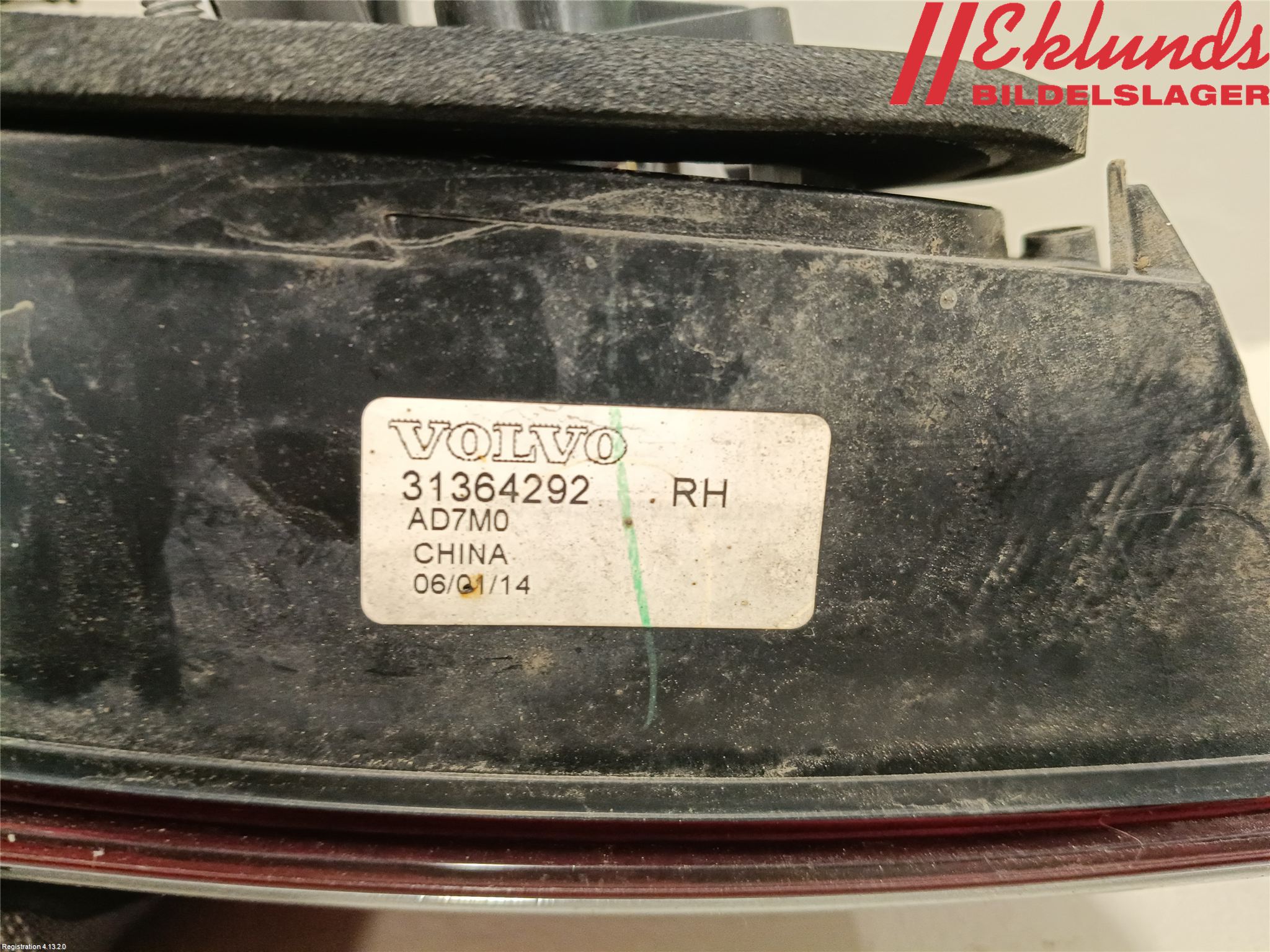 Volvo S80 07-13 Bakljus Höger