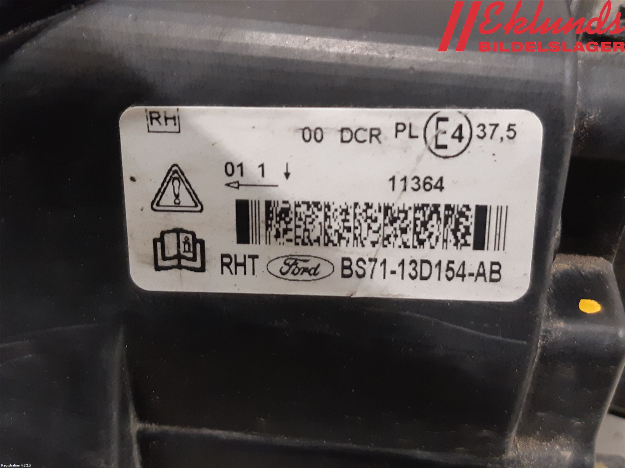 Ford MONDEO 07-15 Strålkastare Höger