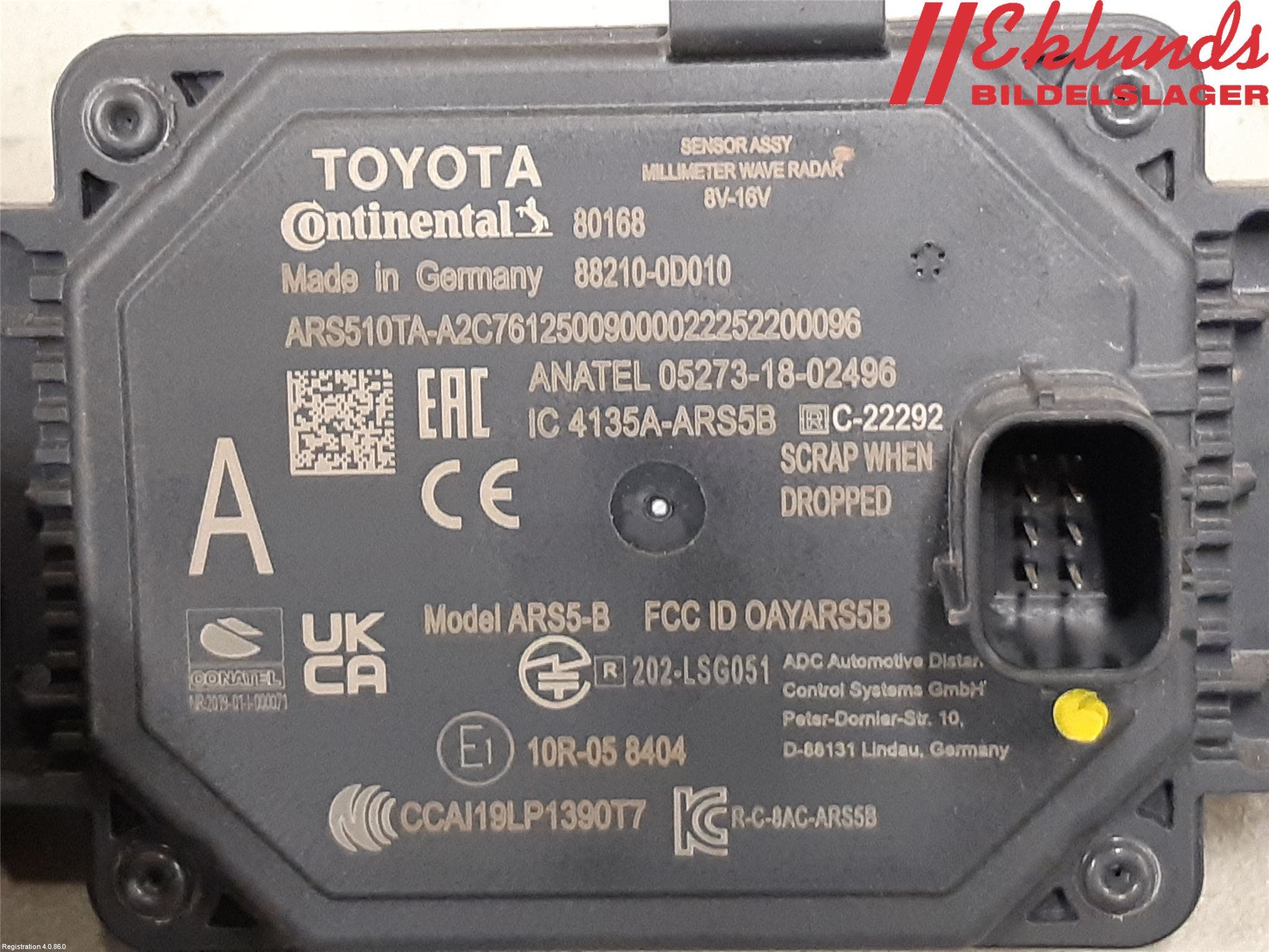 Toyota YARIS CROSS XP21 21- Sensor Aktivt Kollisionsskydd