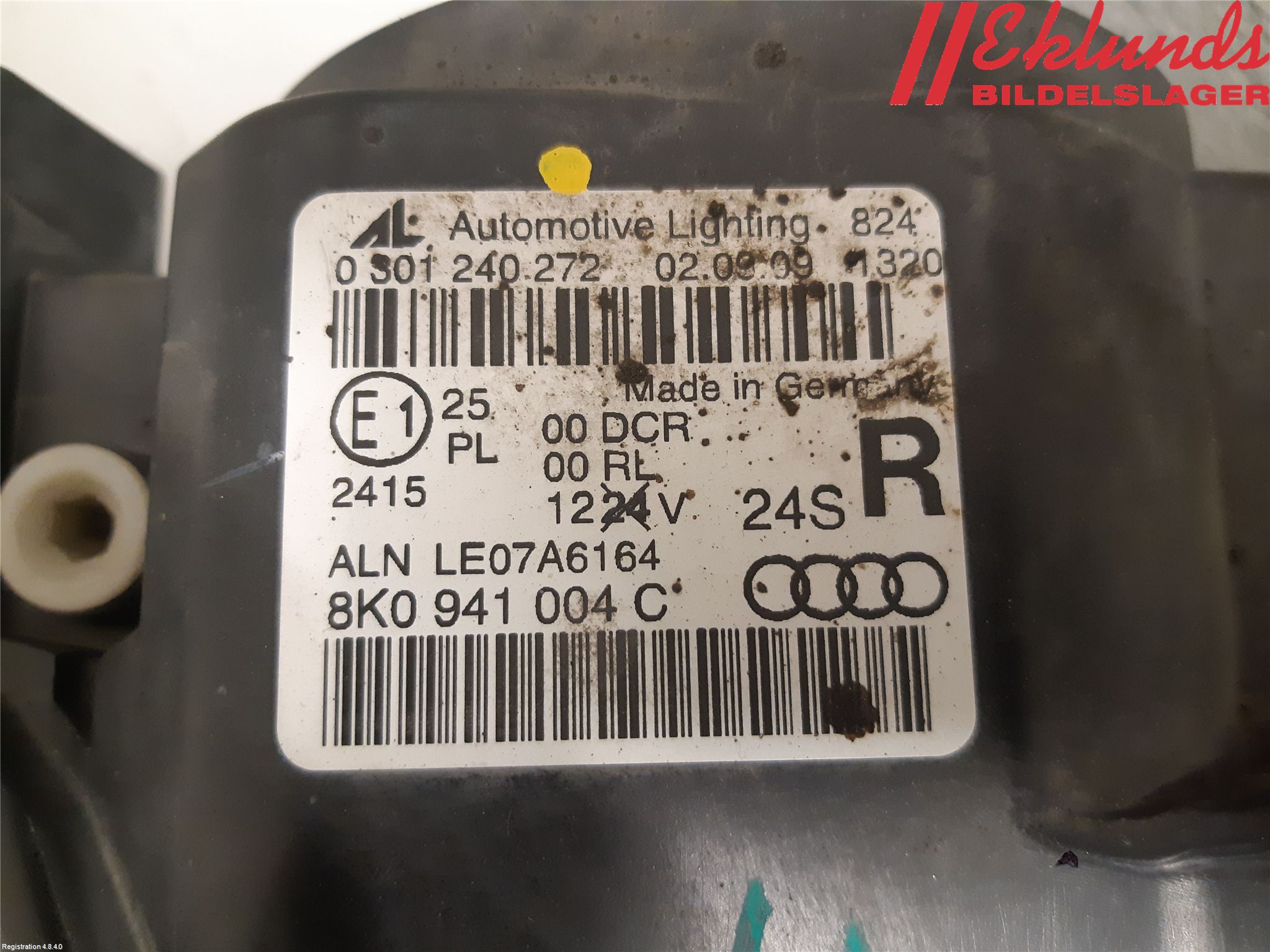 Audi A4/S4 08-11 Strålkastare Höger