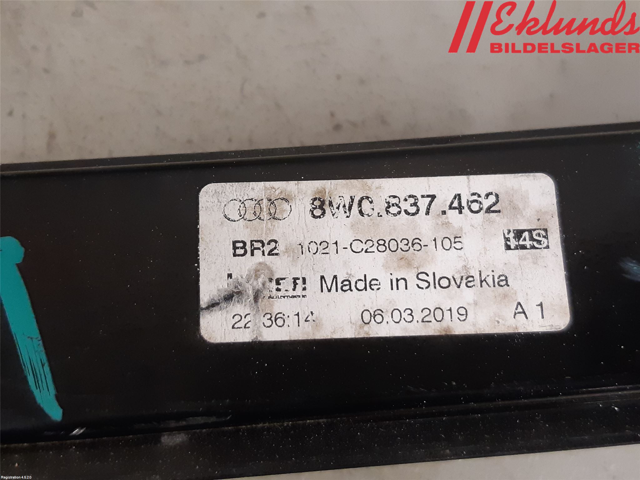 Audi A4/S4 B9 16-19 Fönsterhiss El Kompl