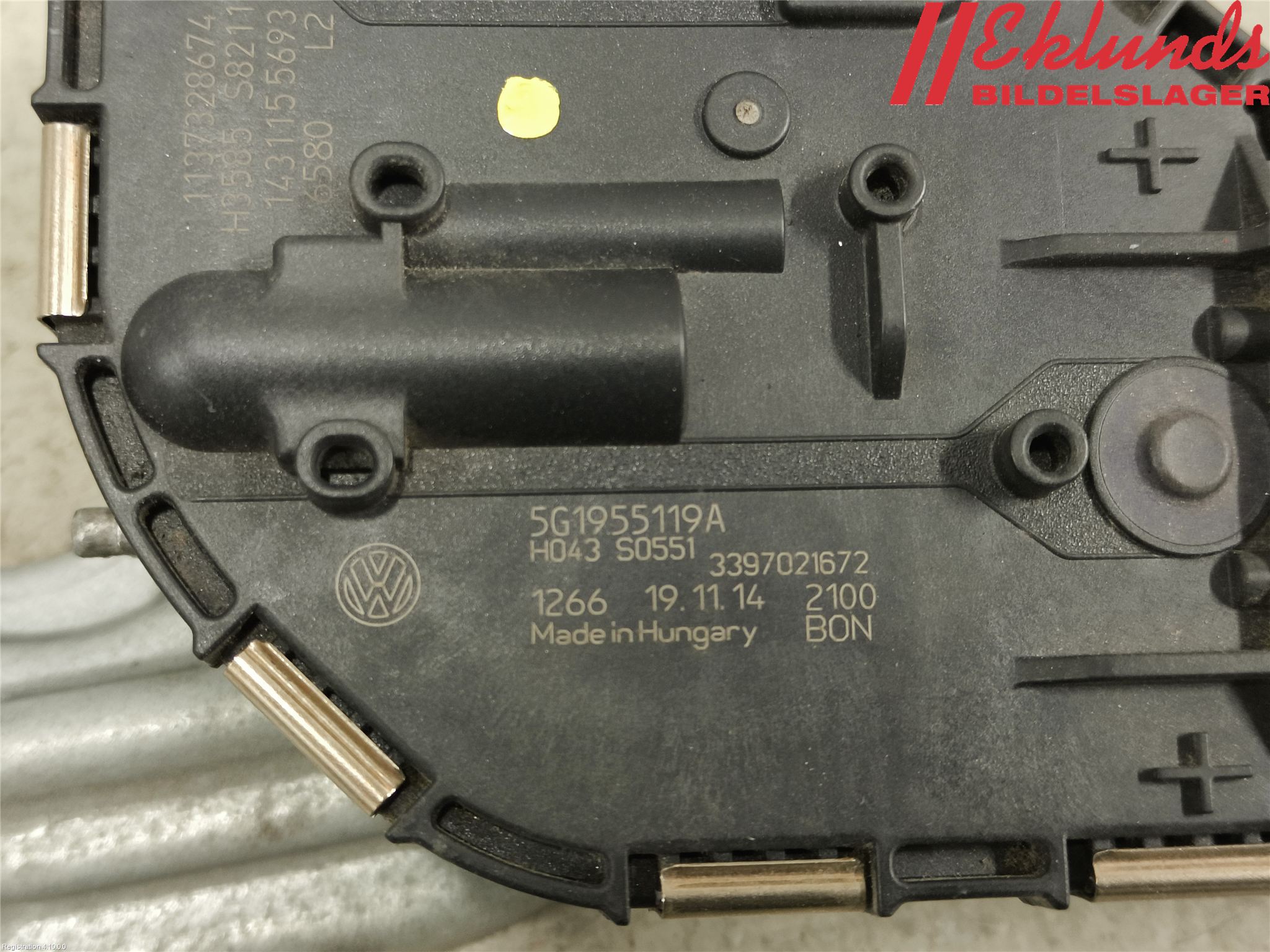 Volkswagen VW GOLF / E-GOLF VII 13-20 Torkarmotor Vindruta