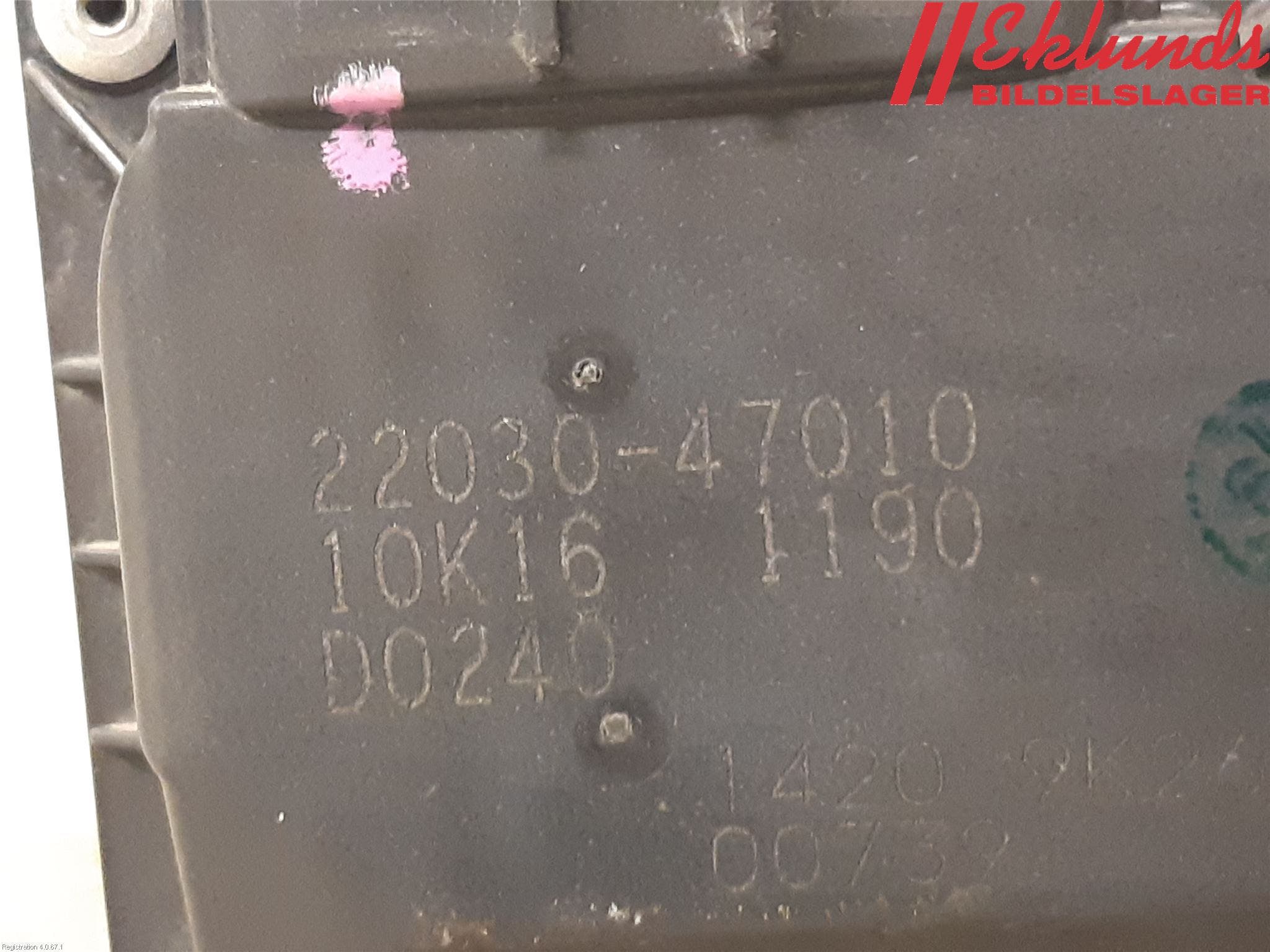 Toyota YARIS XP90 06-11 Injspjällhus