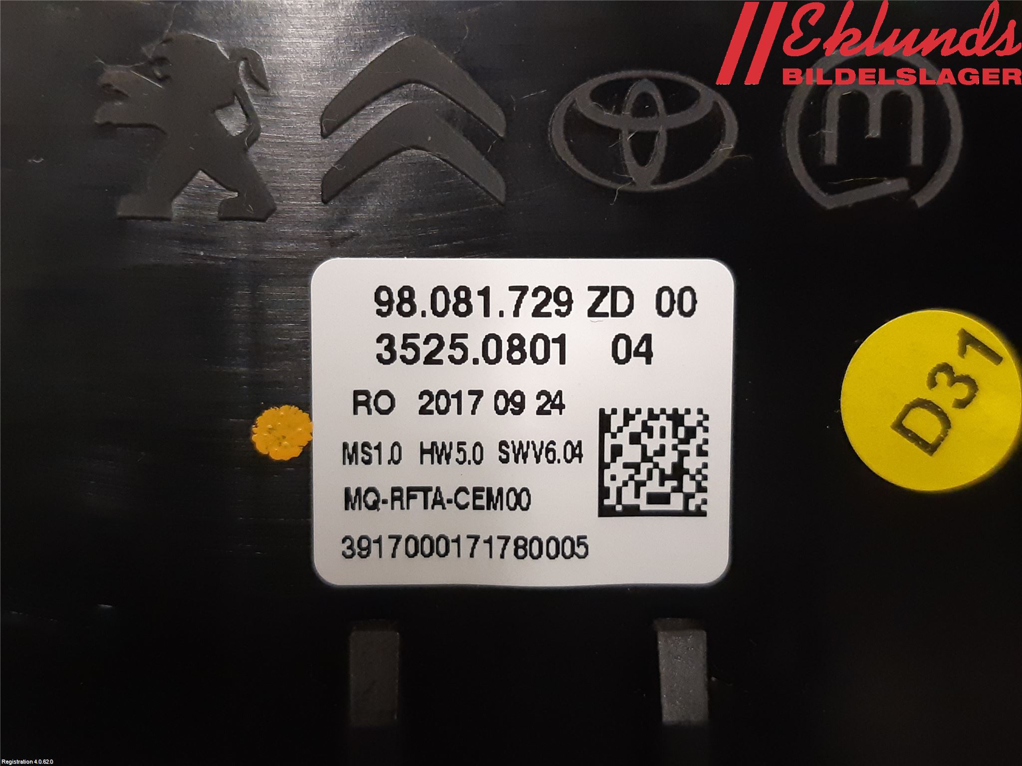 Citroen JUMPY/E-JUMPY 16- Ac Styrenhet Ac Manöveren