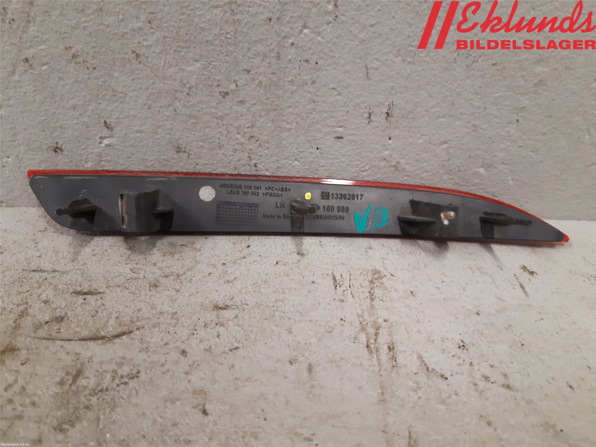 Opel ASTRA J 10-15 Dimljus/Reflex Bak