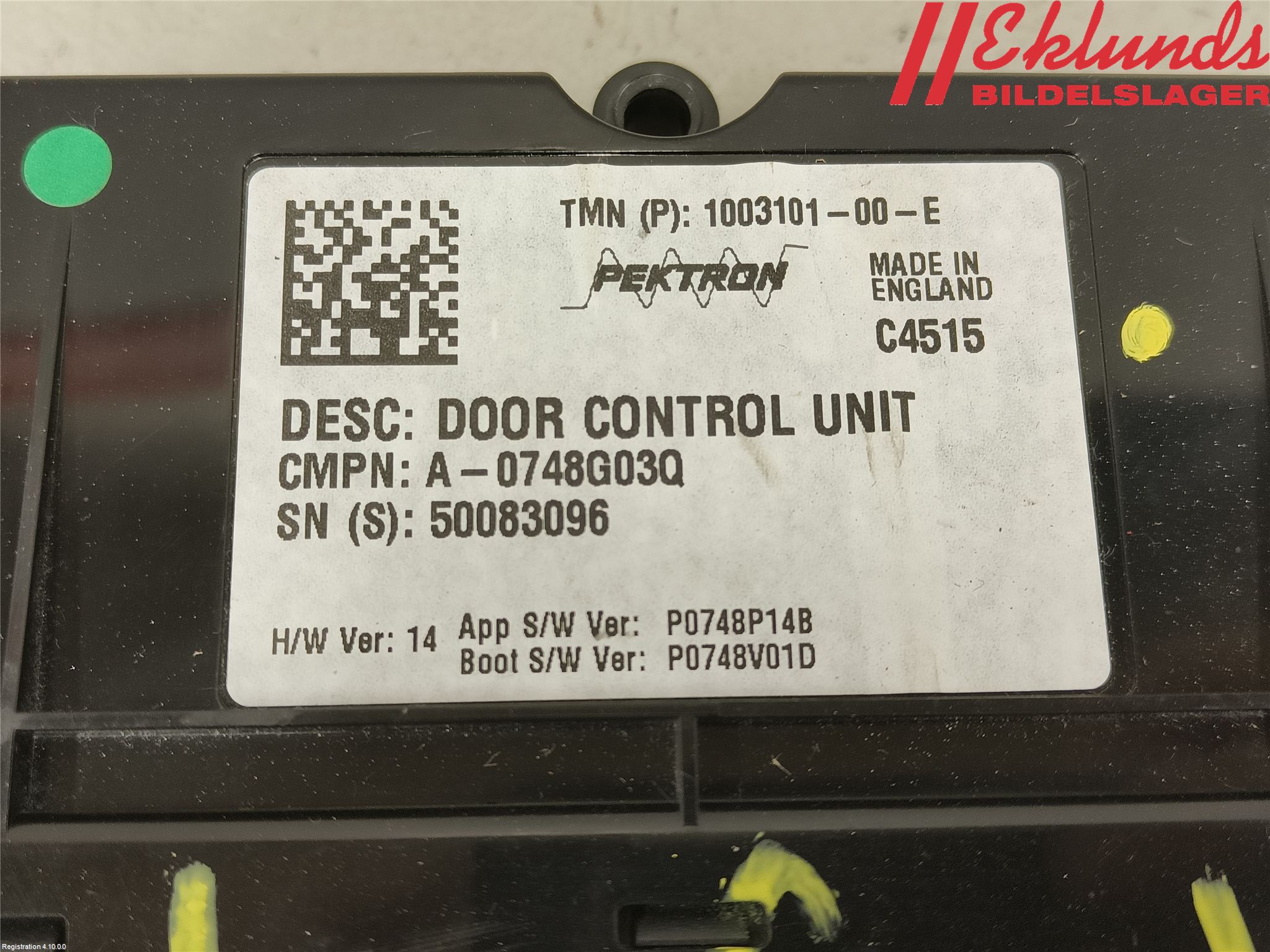 Tesla MODEL S 13- Styrenhet Dörr