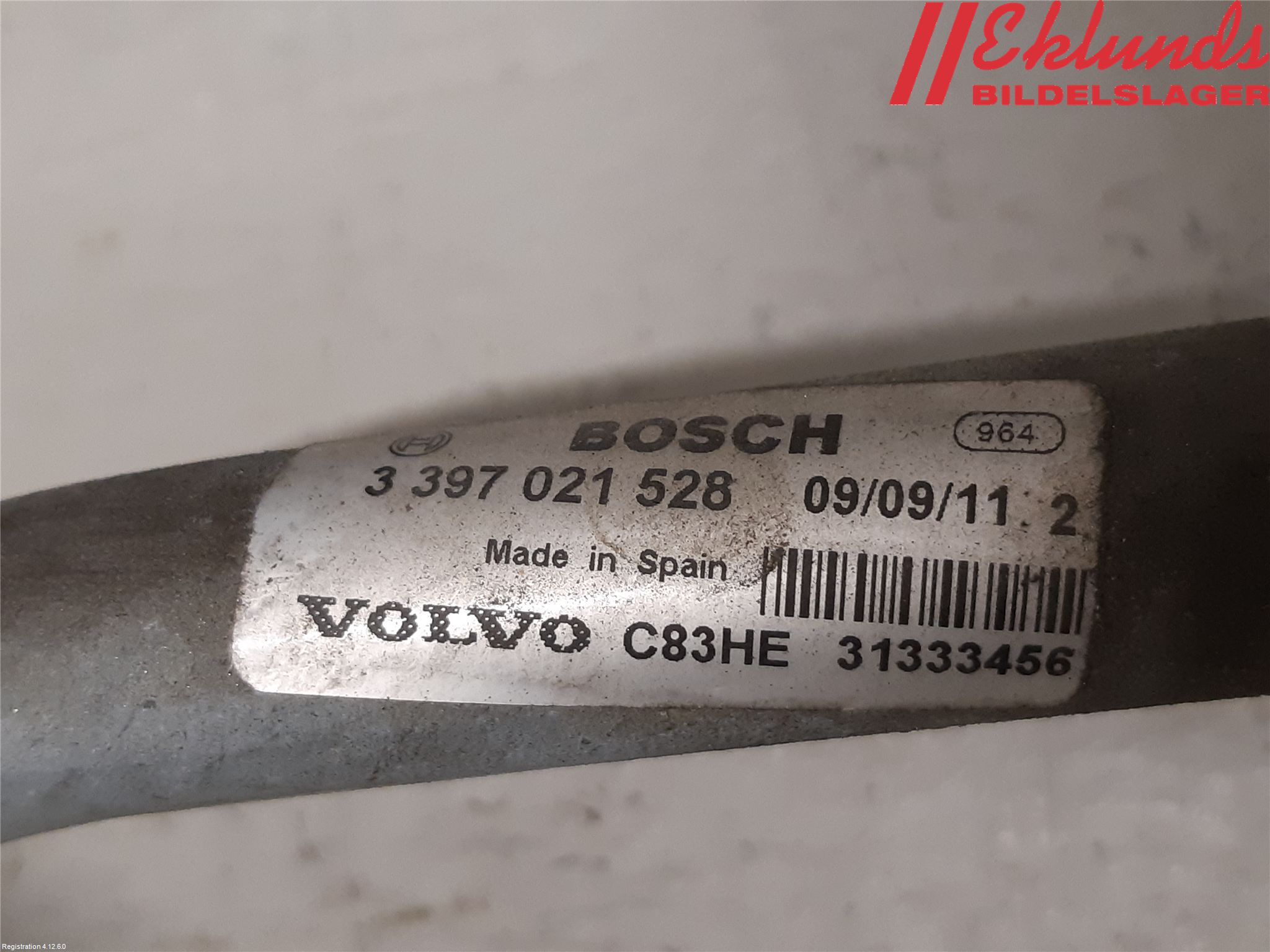 Volvo V70 08-13 Torkarmotor Vindruta