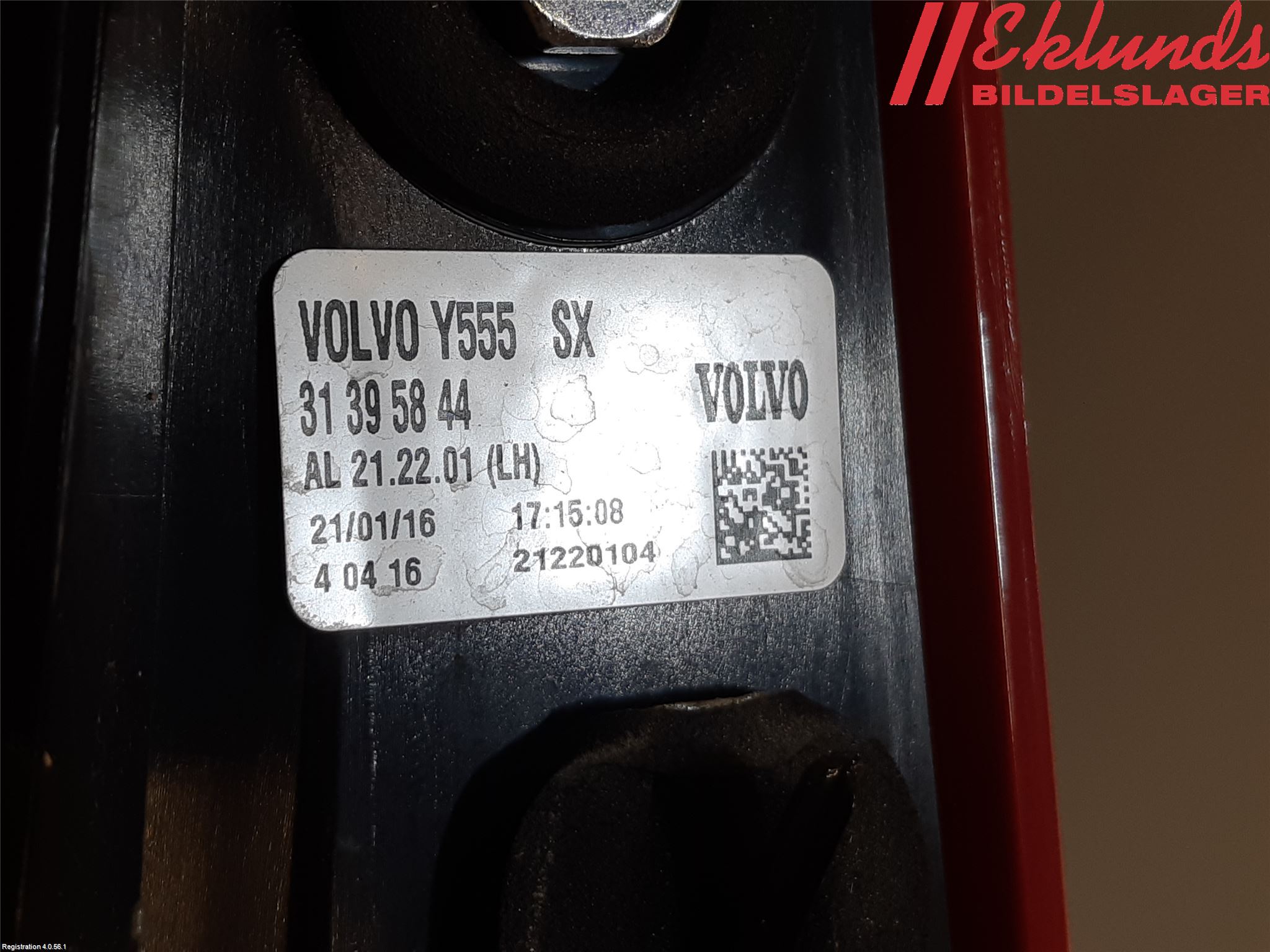 Volvo V40 12-19 Bakljus Vänster