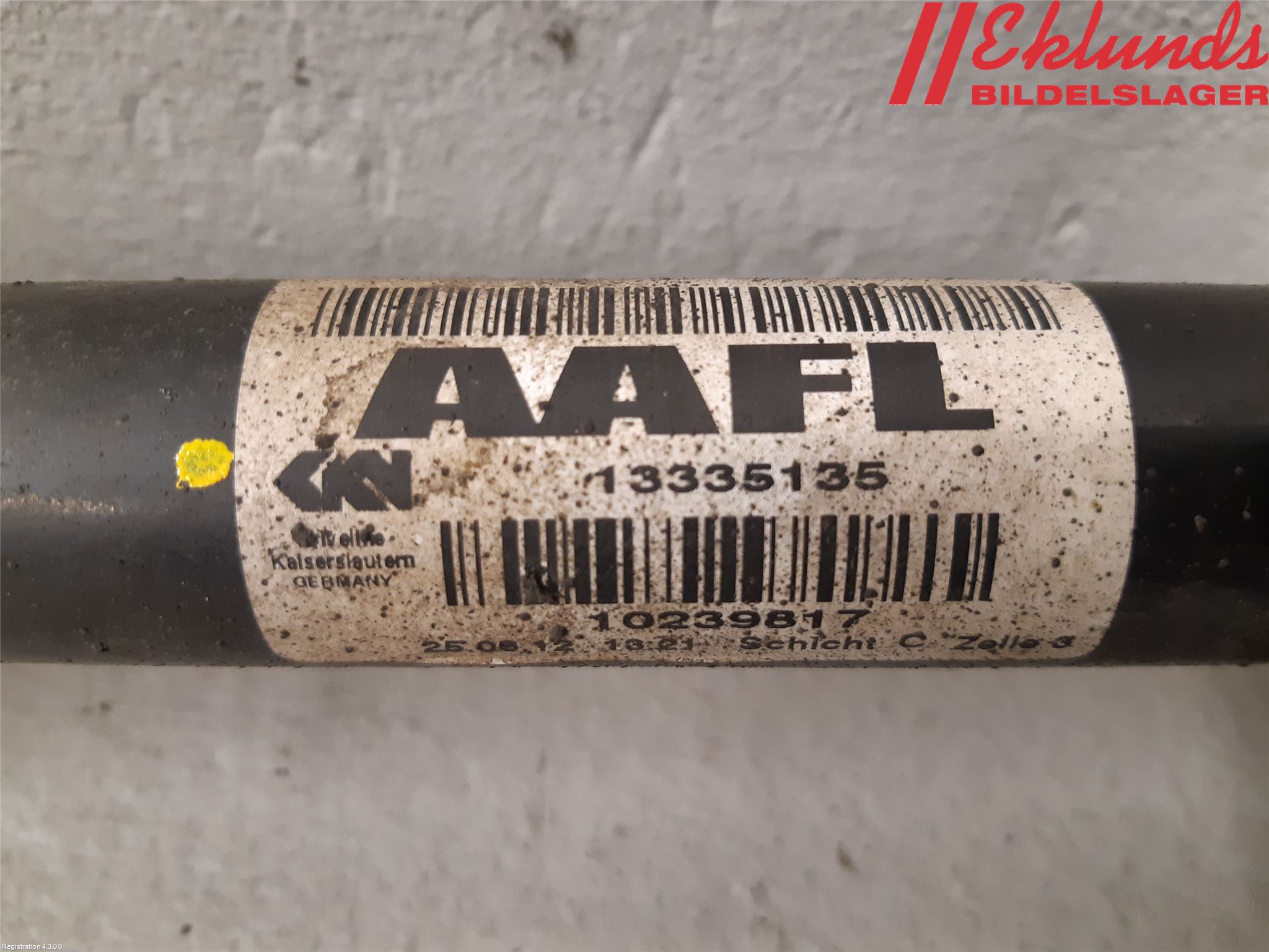 Opel ASTRA J 10-15 Drivaxel Fram Vänster