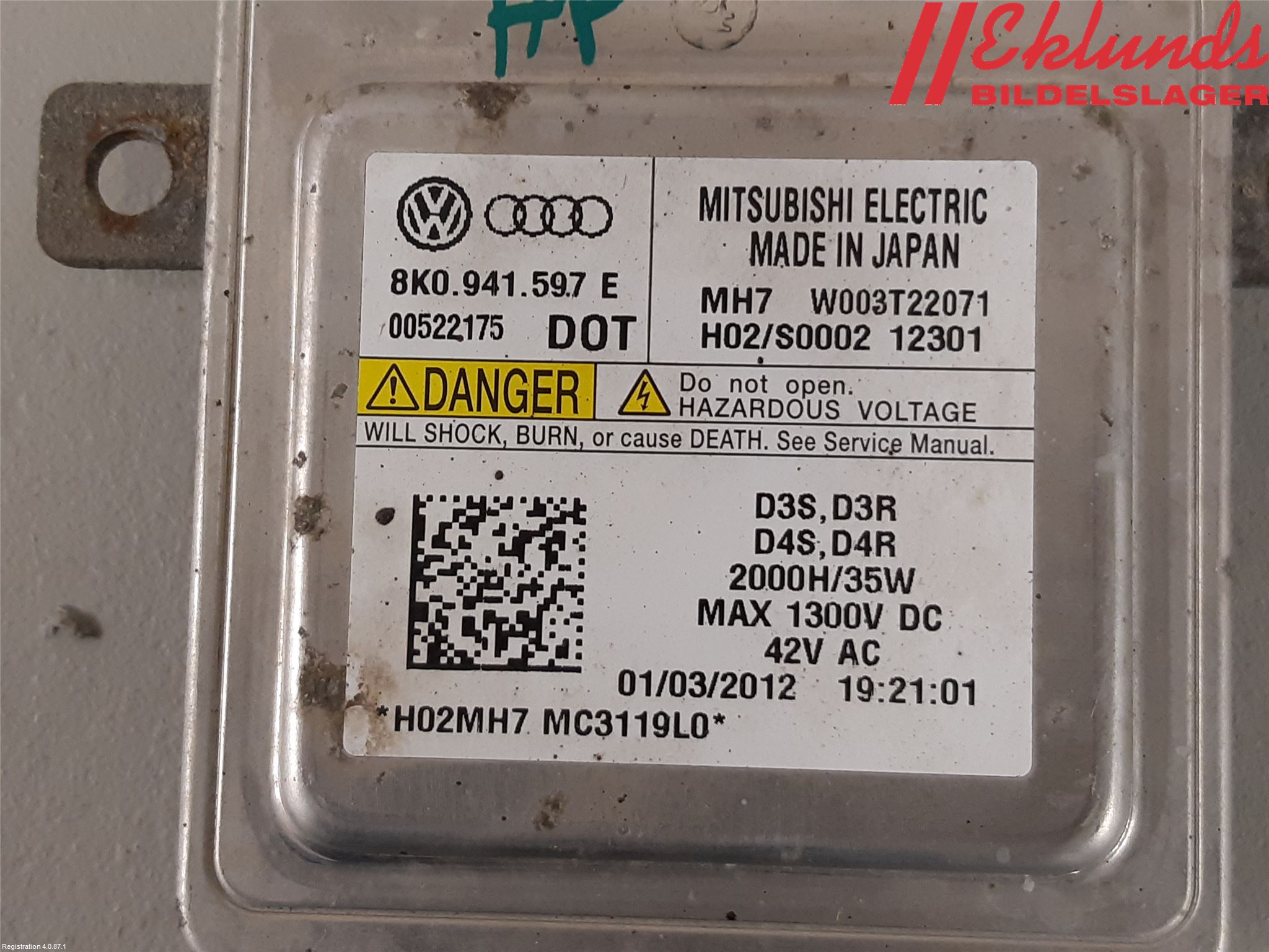 Audi A4 12-15 Styrenhet Strålkastare