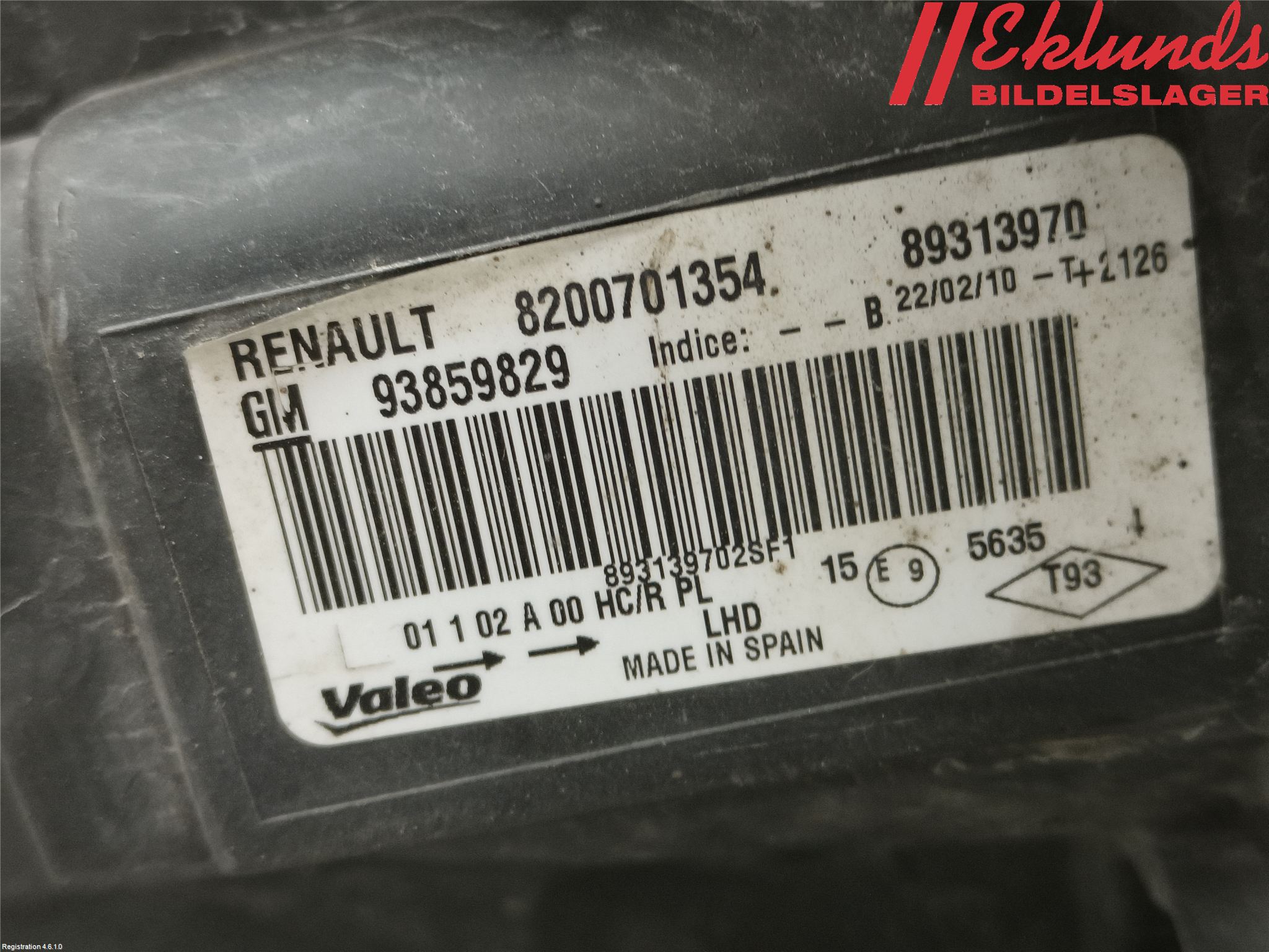 Renault TRAFIC   02-14 Strålkastare Vänster