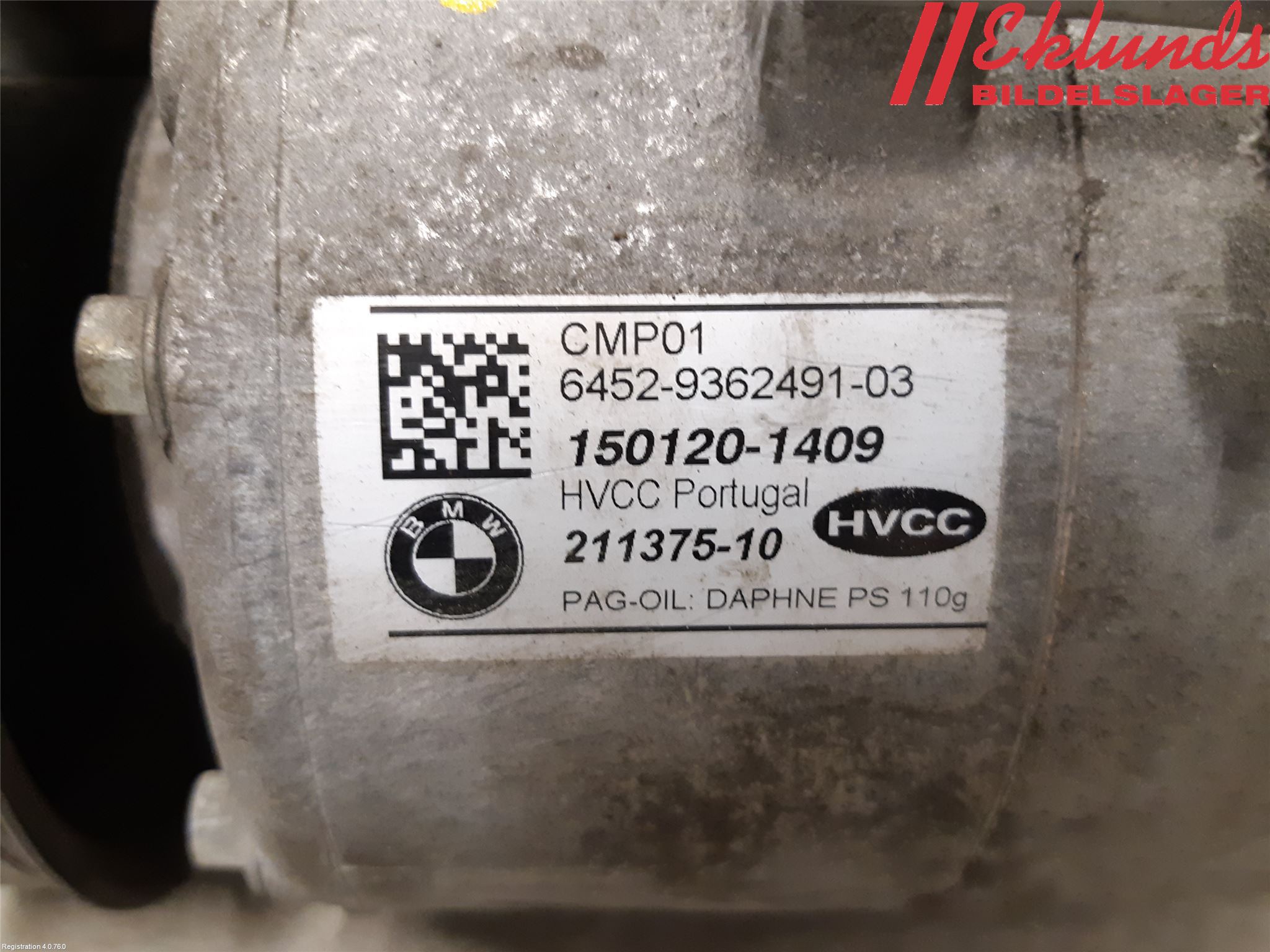 BMW X4 F26 14-18 Ac Kompressor