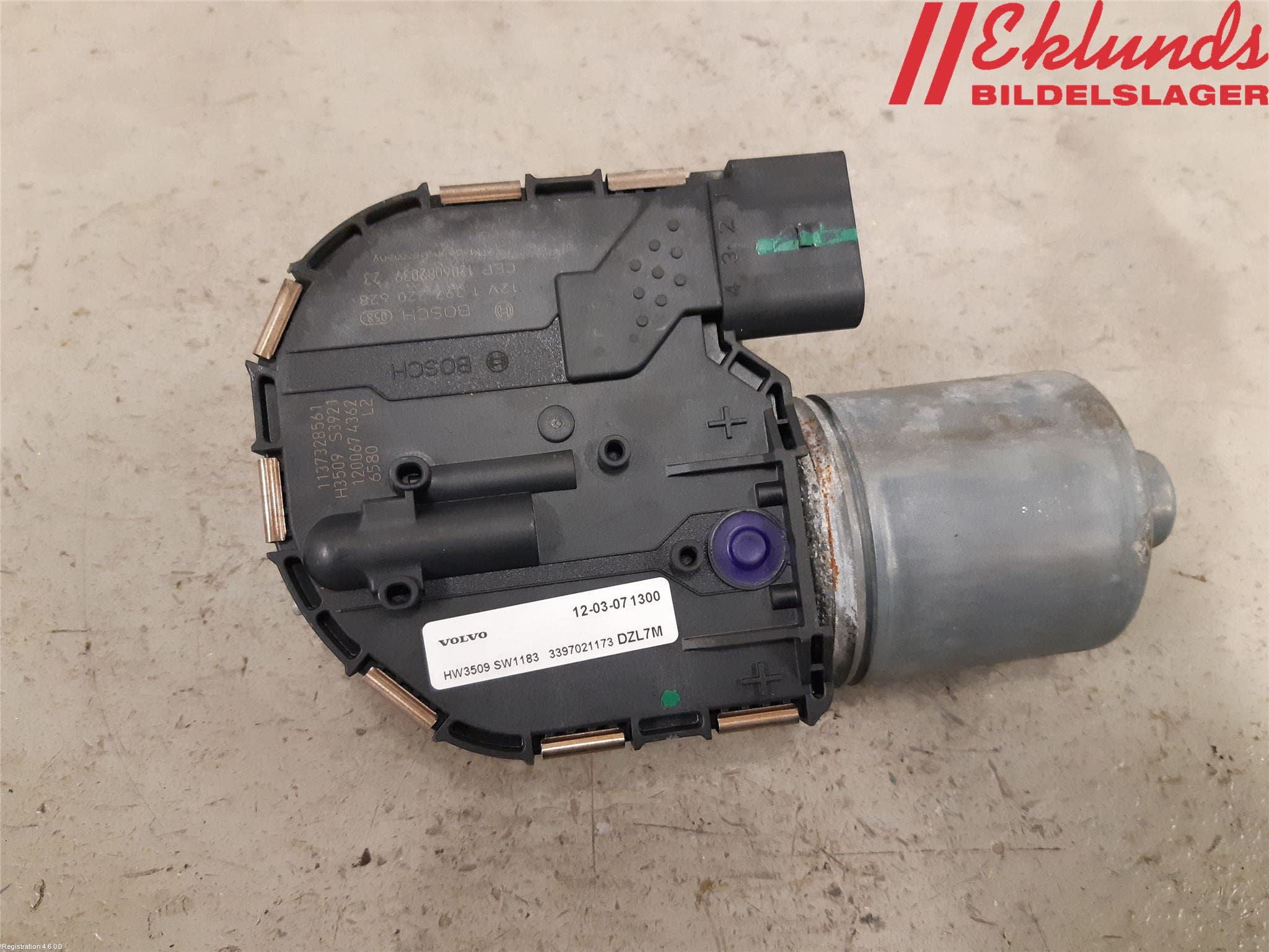 Volvo S60 11-13 Torkarmotor Vindruta