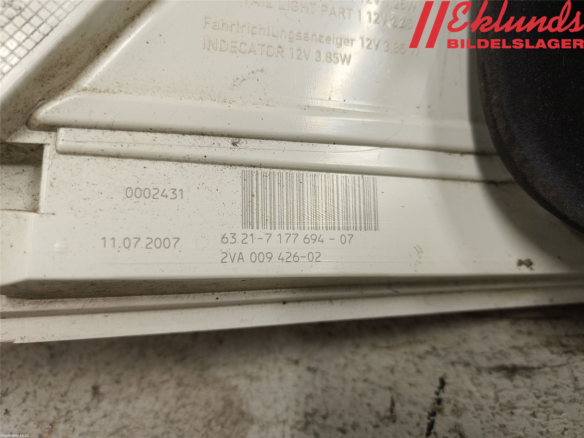 BMW 5 E60/61 Sed/Tou 02-10 Bakljus Höger