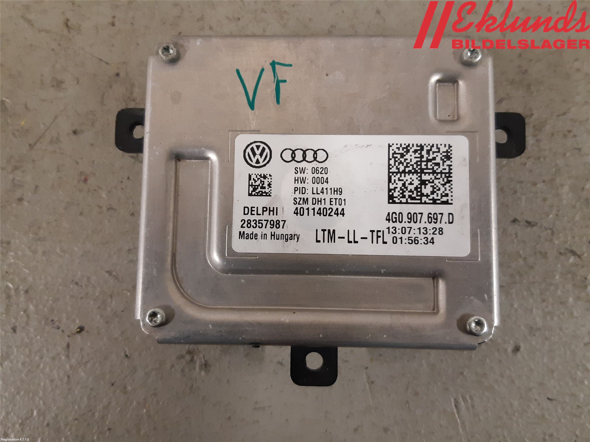 Audi A6/S6 4G 11-18 Styrenhet Strålkastare