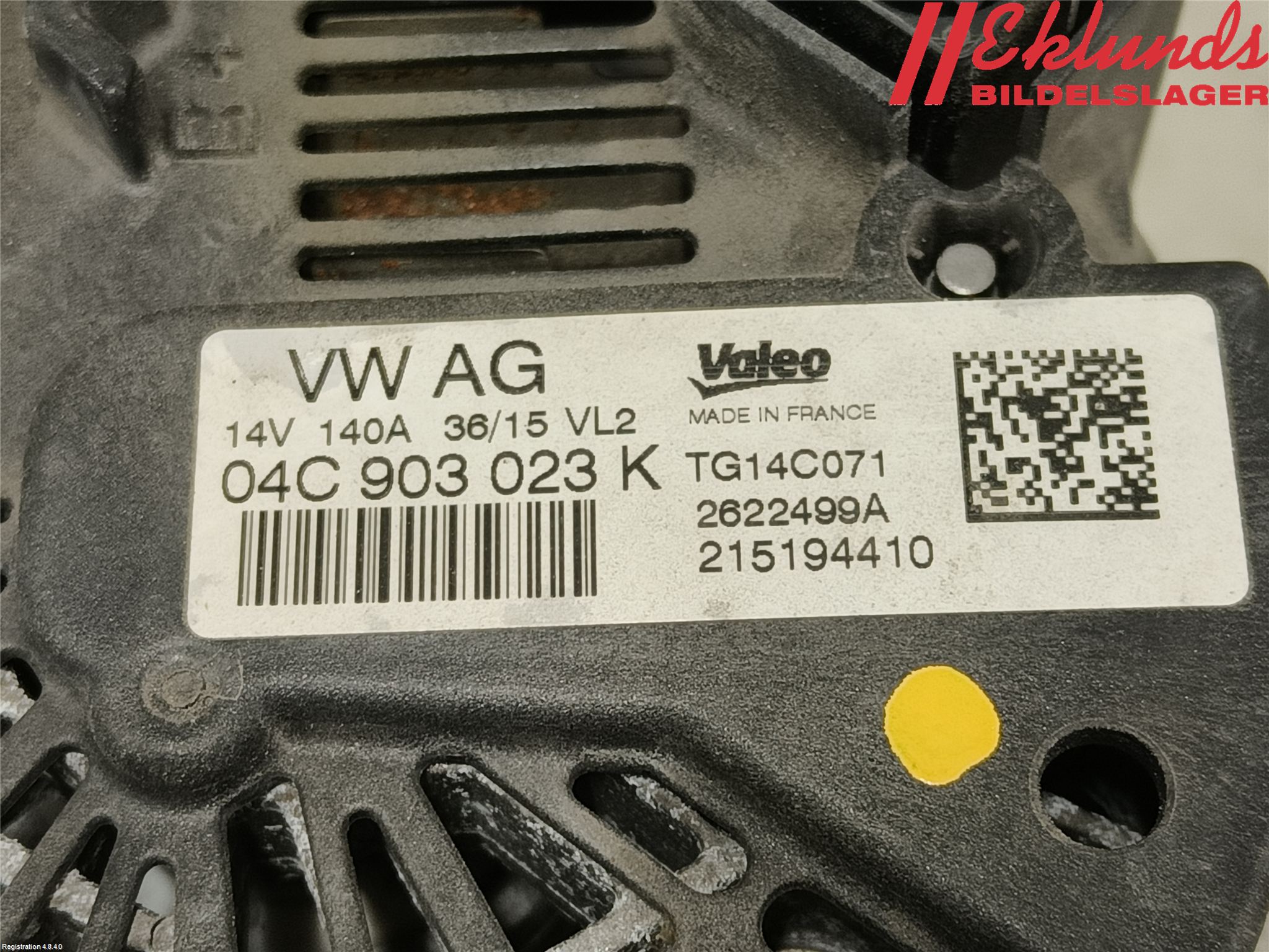 Volkswagen VW GOLF SPORTSVAN 15-20 Generator