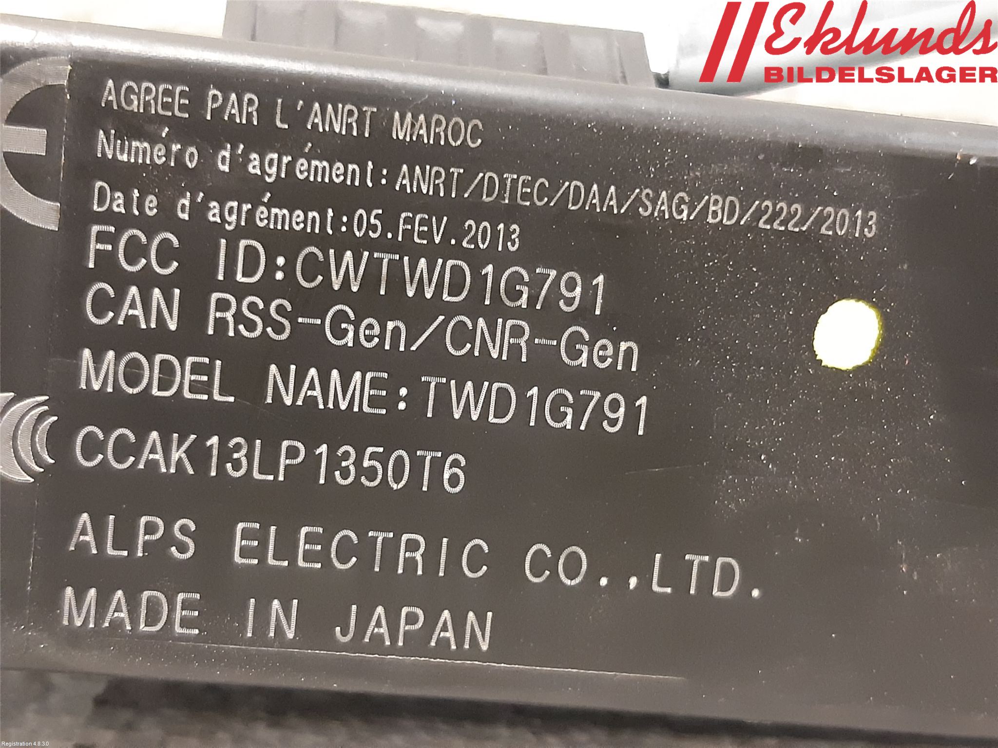 Nissan LEAF 18- Strömställare Däcktryckskontroll